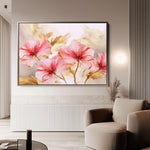 Floral 195 Canvas Art 18" x 24" / 45 x 60 cm / Black