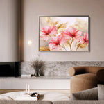 Floral 195 Canvas Art 18" x 24" / 45 x 60 cm / Black