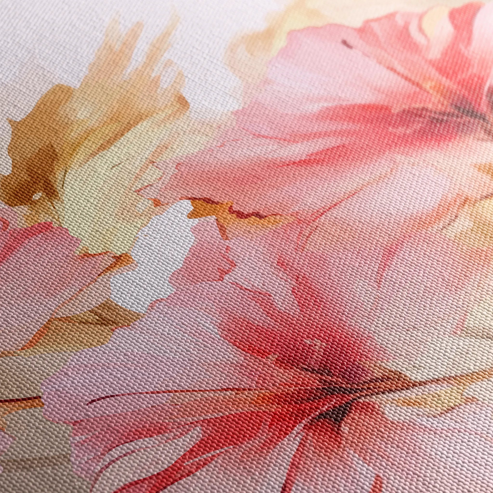 Floral 195 Canvas Art 18" x 24" / 45 x 60 cm / Black