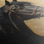 Horses 195 Canvas Art 18" x 24" / 45 x 60 cm / Black