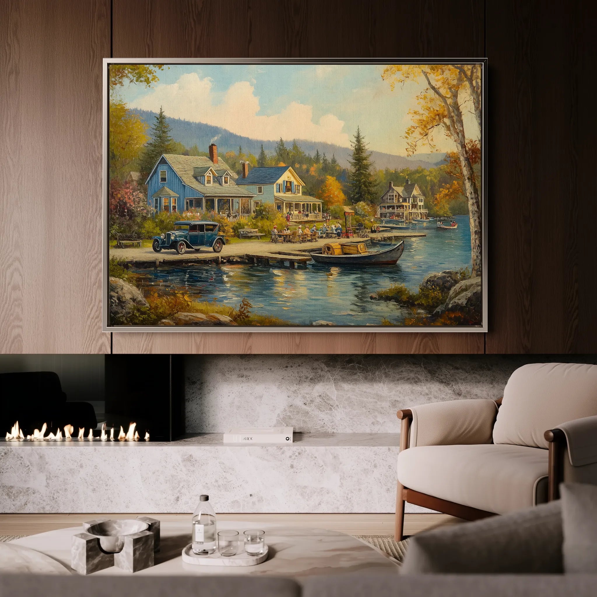 Landscape 195 Canvas Art 18" x 24" / 45 x 60 cm / Black