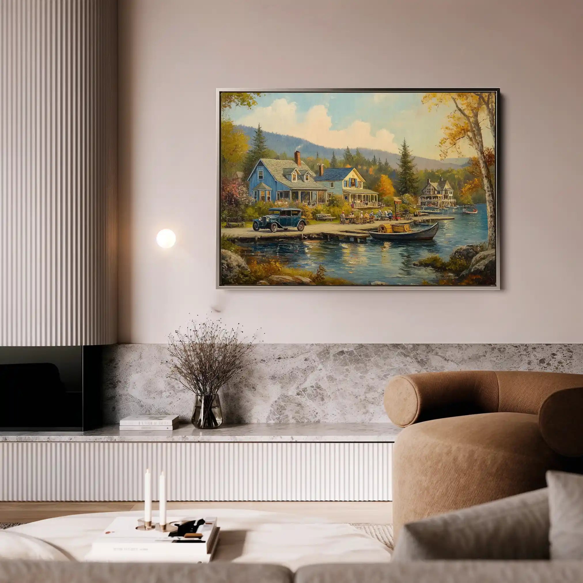 Landscape 195 Canvas Art 60 x 40 cm / Black