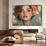 Portrait 195 Canvas Art 18" x 24" / 45 x 60 cm / Black