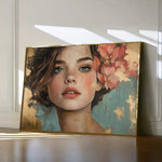 Portrait 195 Canvas Art 18" x 24" / 45 x 60 cm / Black