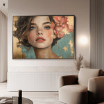 Portrait 195 Canvas Art 18" x 24" / 45 x 60 cm / Black
