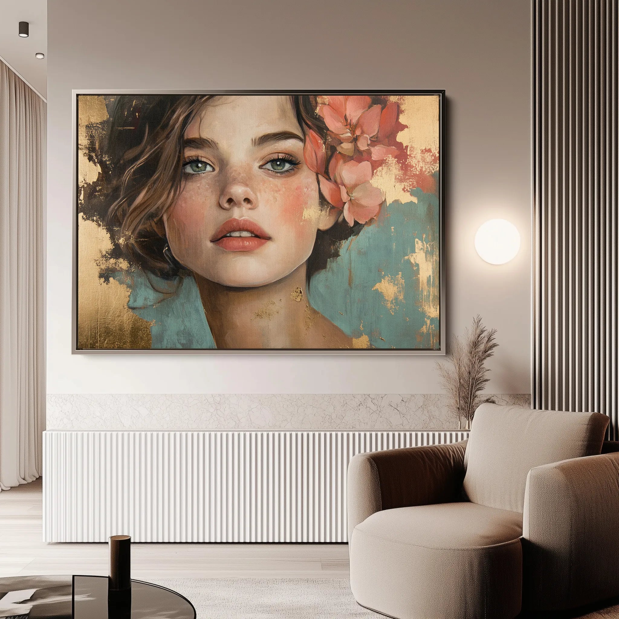 Portrait 195 Canvas Art 18" x 24" / 45 x 60 cm / Black