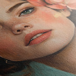 Portrait 195 Canvas Art 18" x 24" / 45 x 60 cm / Black
