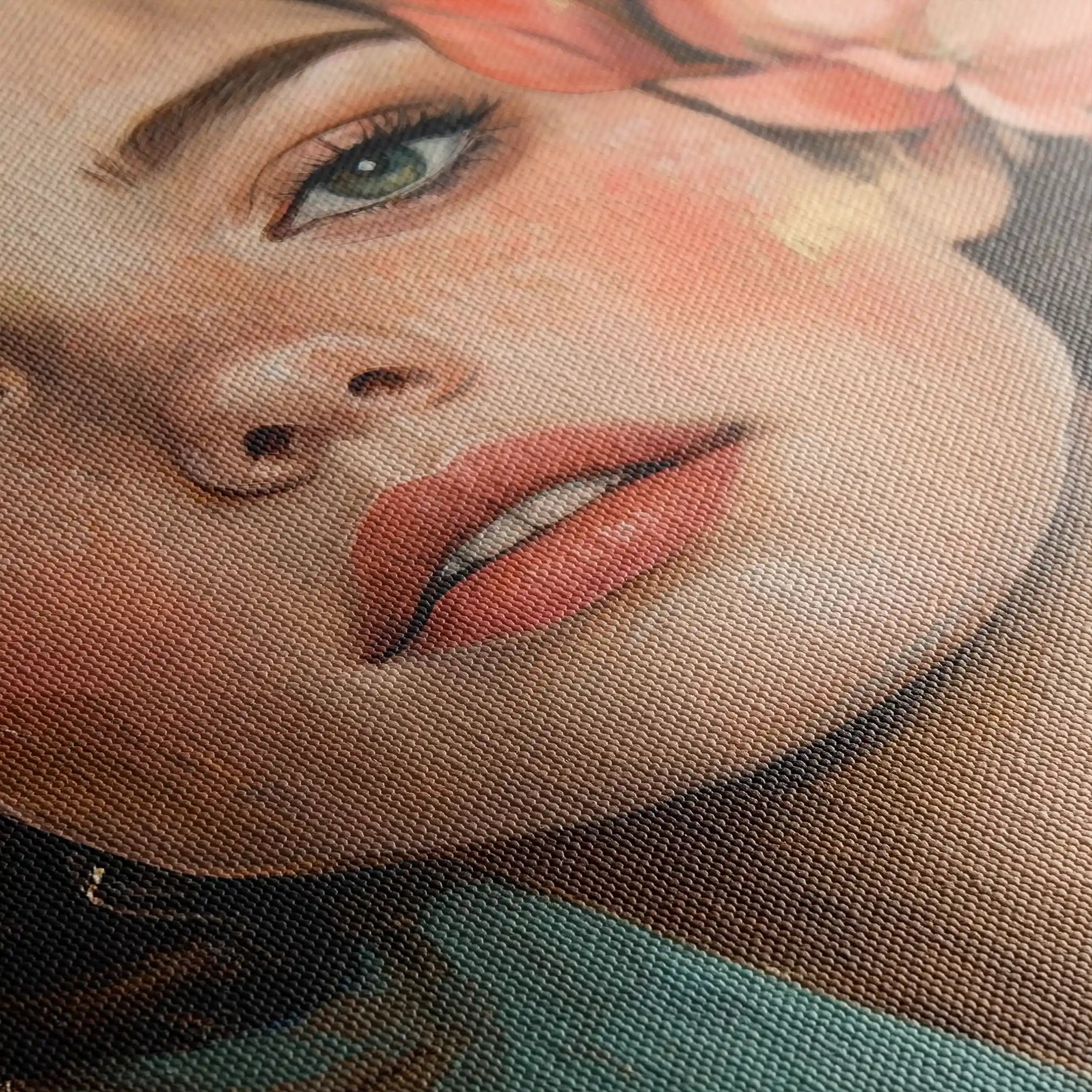Portrait 195 Canvas Art 60 x 40 cm / Black