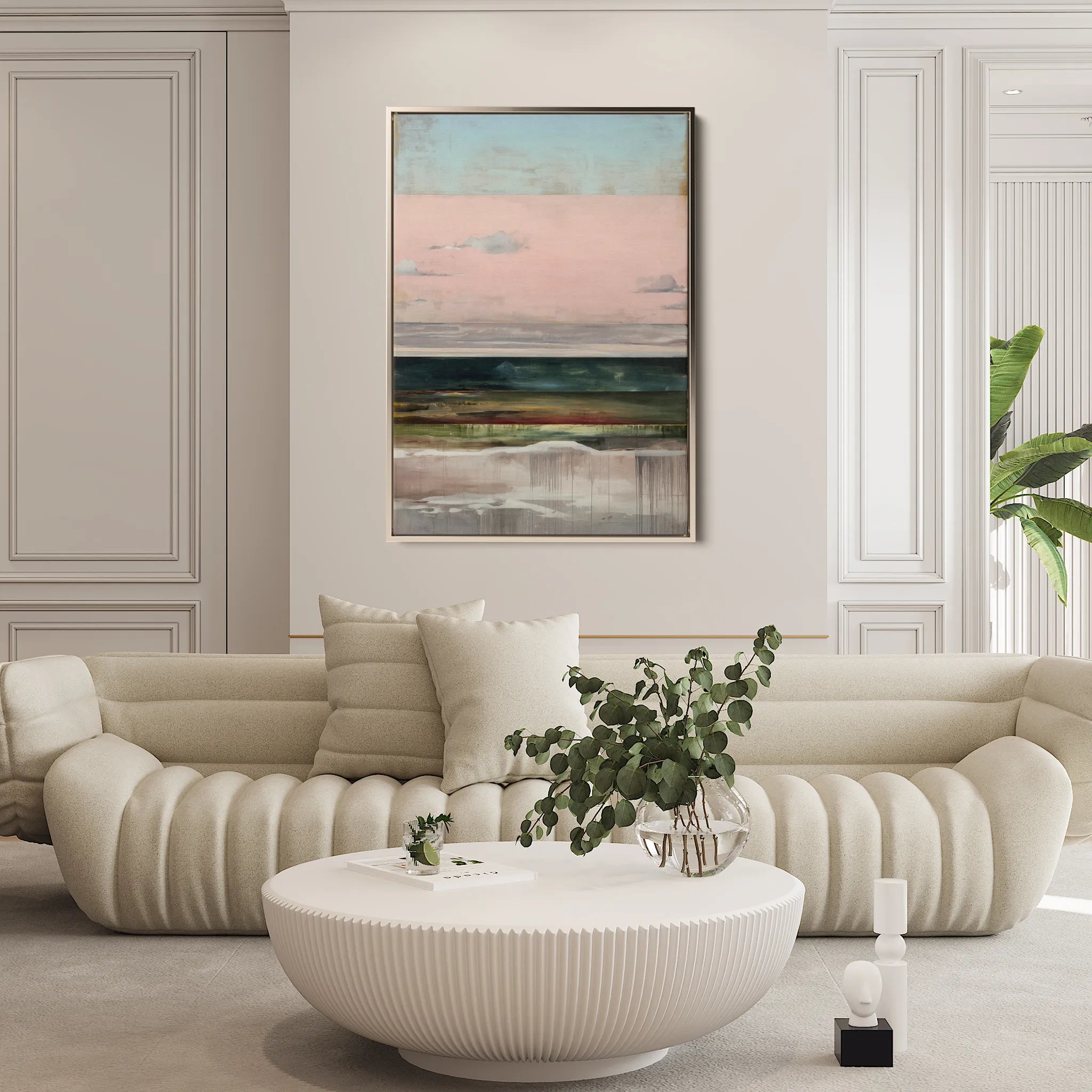 Abstract 1950 Canvas Art 18" x 24" / 45 x 60 cm / Black