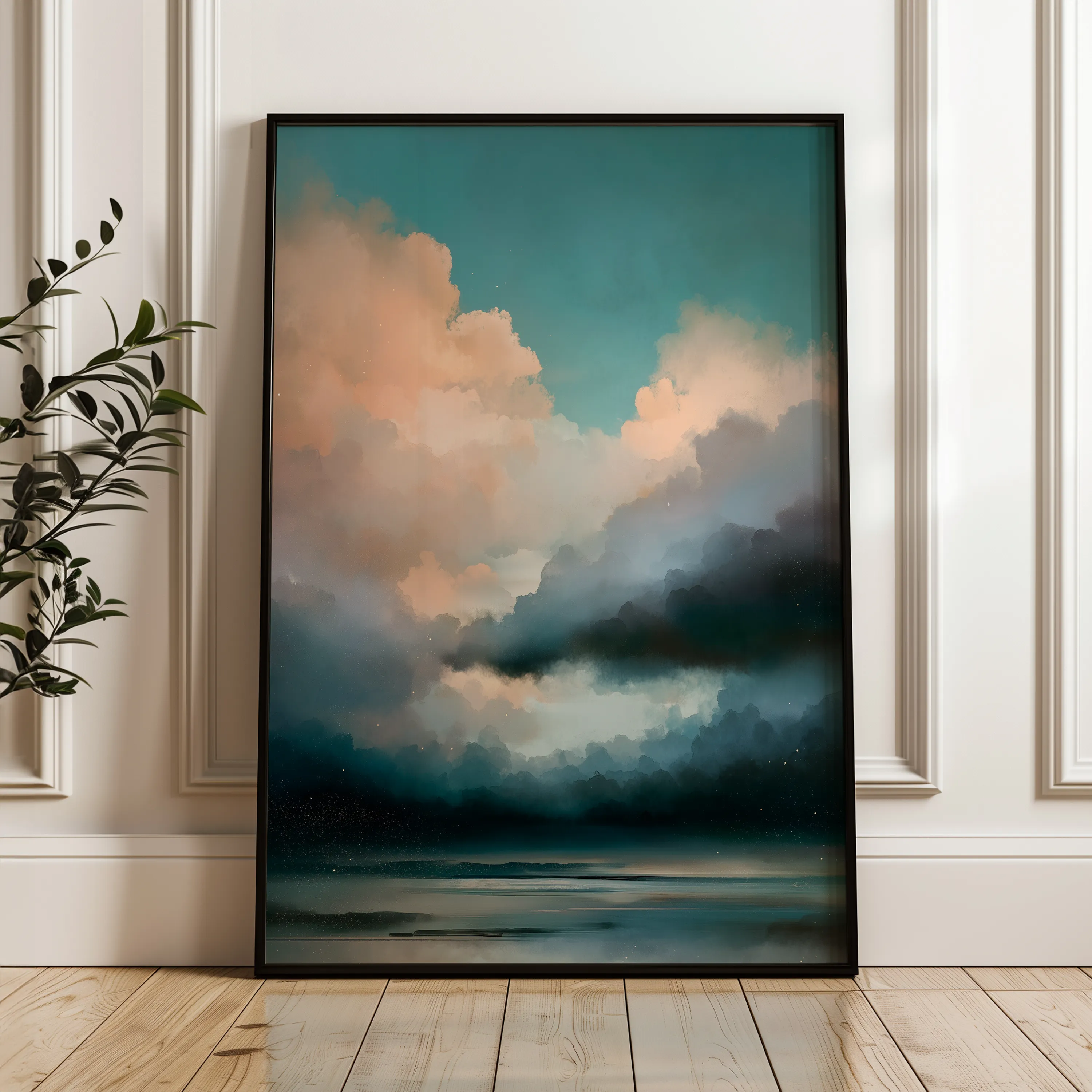 Abstract 1951 Canvas Art 18" x 24" / 45 x 60 cm / Black