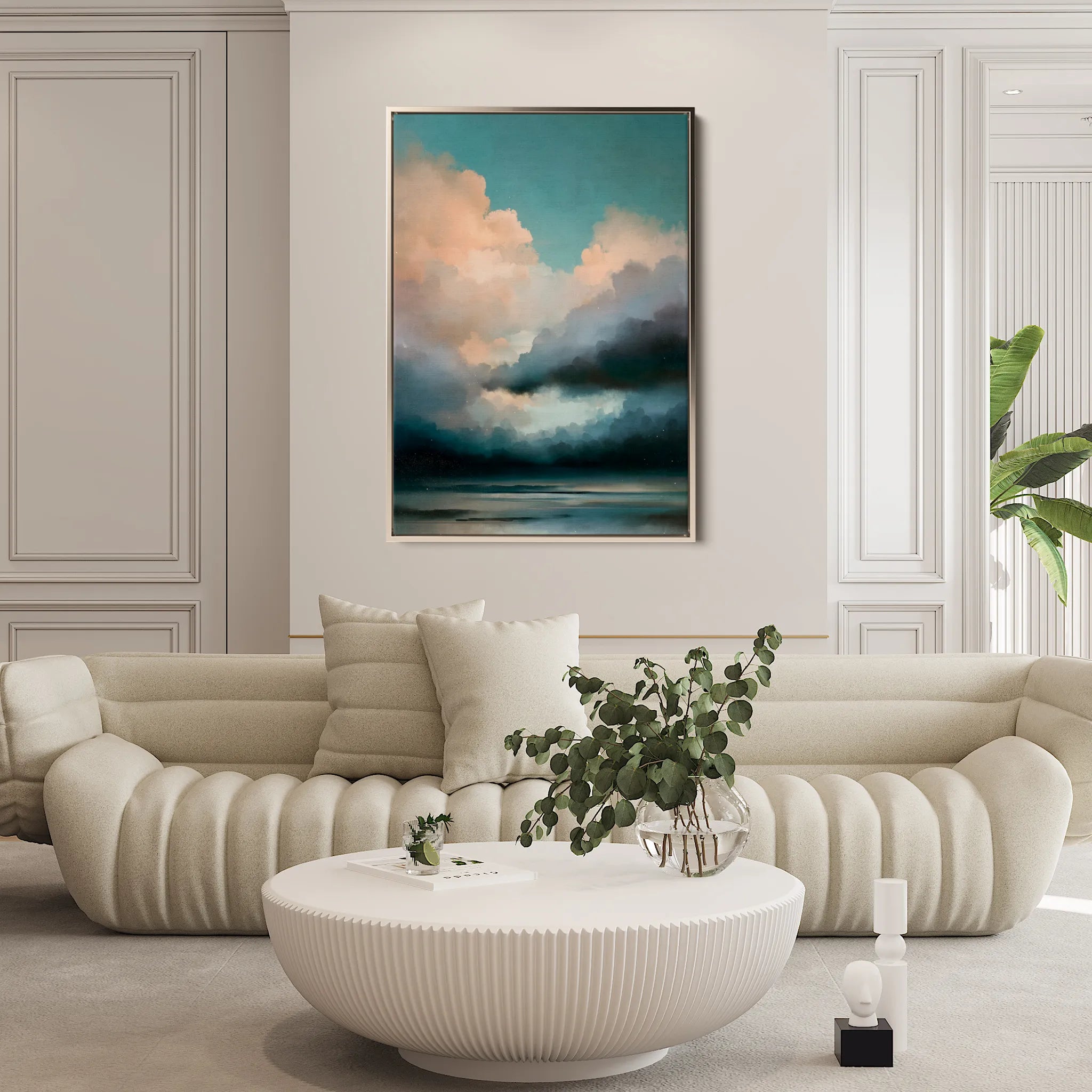 Abstract 1951 Canvas Art 18" x 24" / 45 x 60 cm / Black