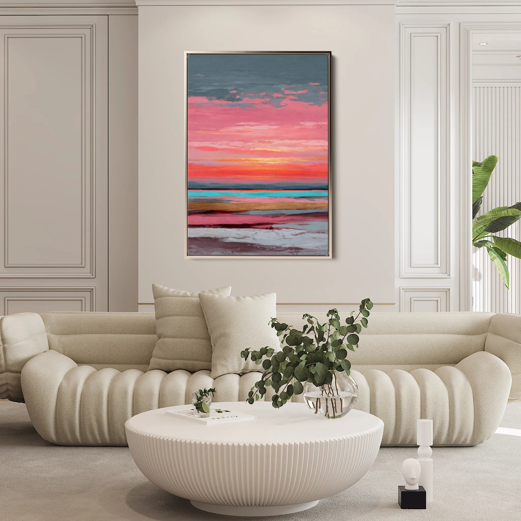 Abstract 1952 Canvas Art 18" x 24" / 45 x 60 cm / Black