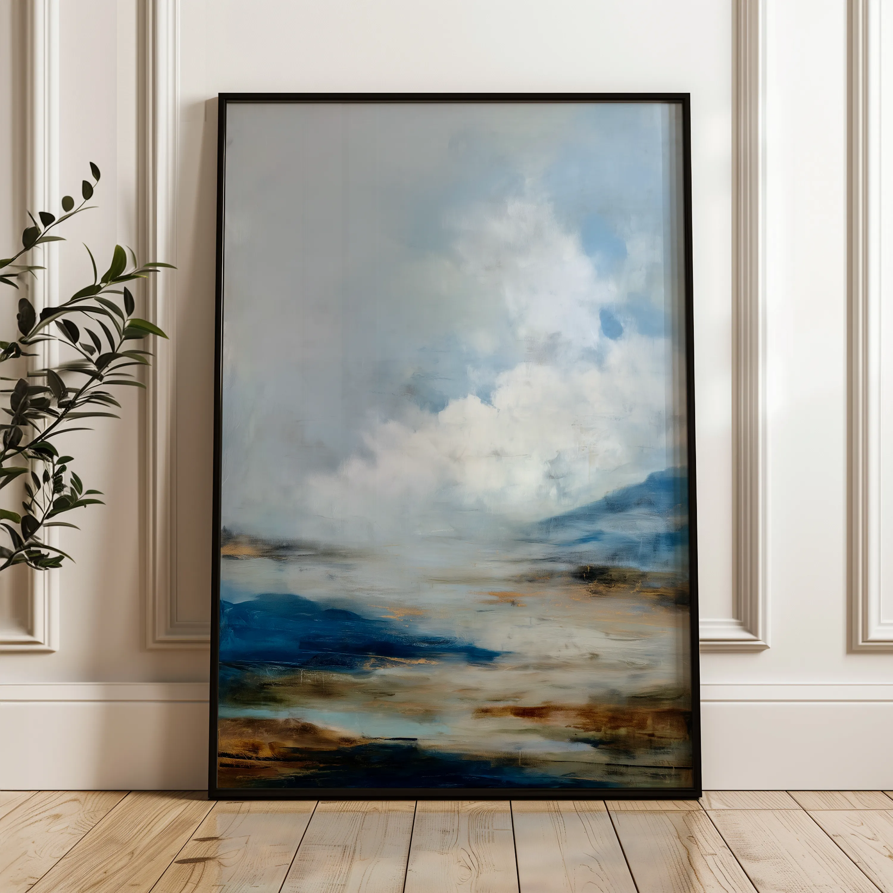 Abstract 1953 Canvas Art 18" x 24" / 45 x 60 cm / Black