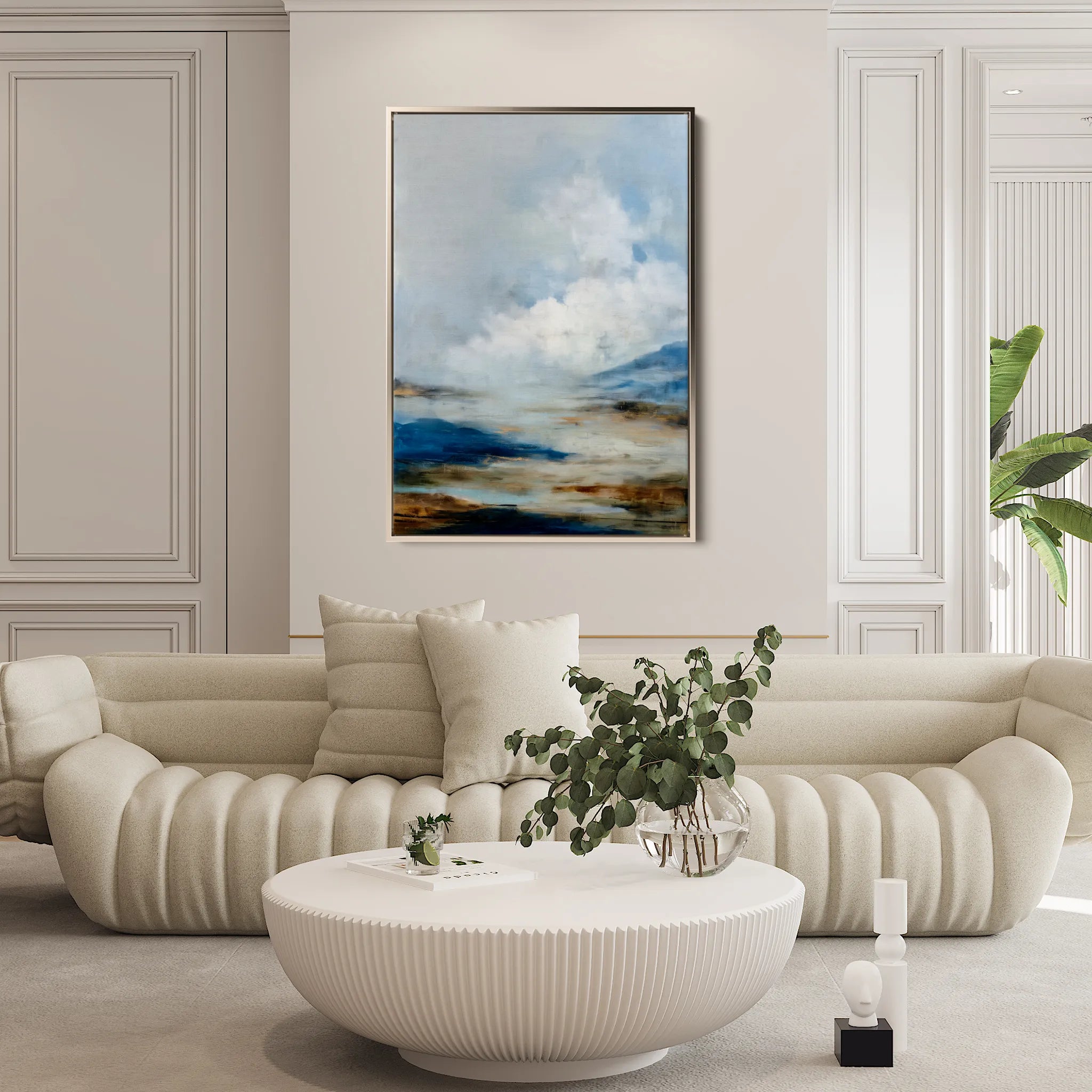 Abstract 1953 Canvas Art 18" x 24" / 45 x 60 cm / Black