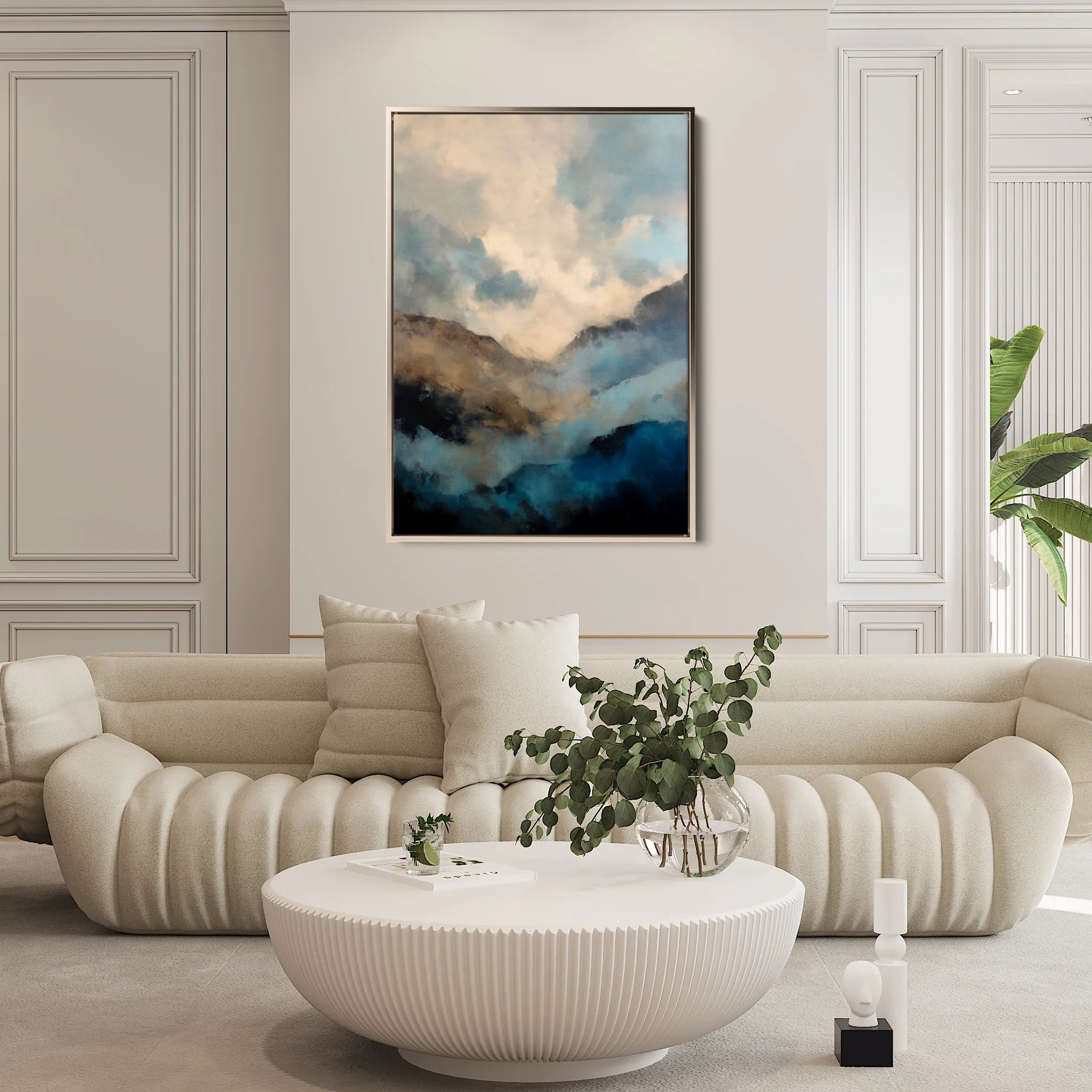 Abstract 1954 Canvas Art 18" x 24" / 45 x 60 cm / Black