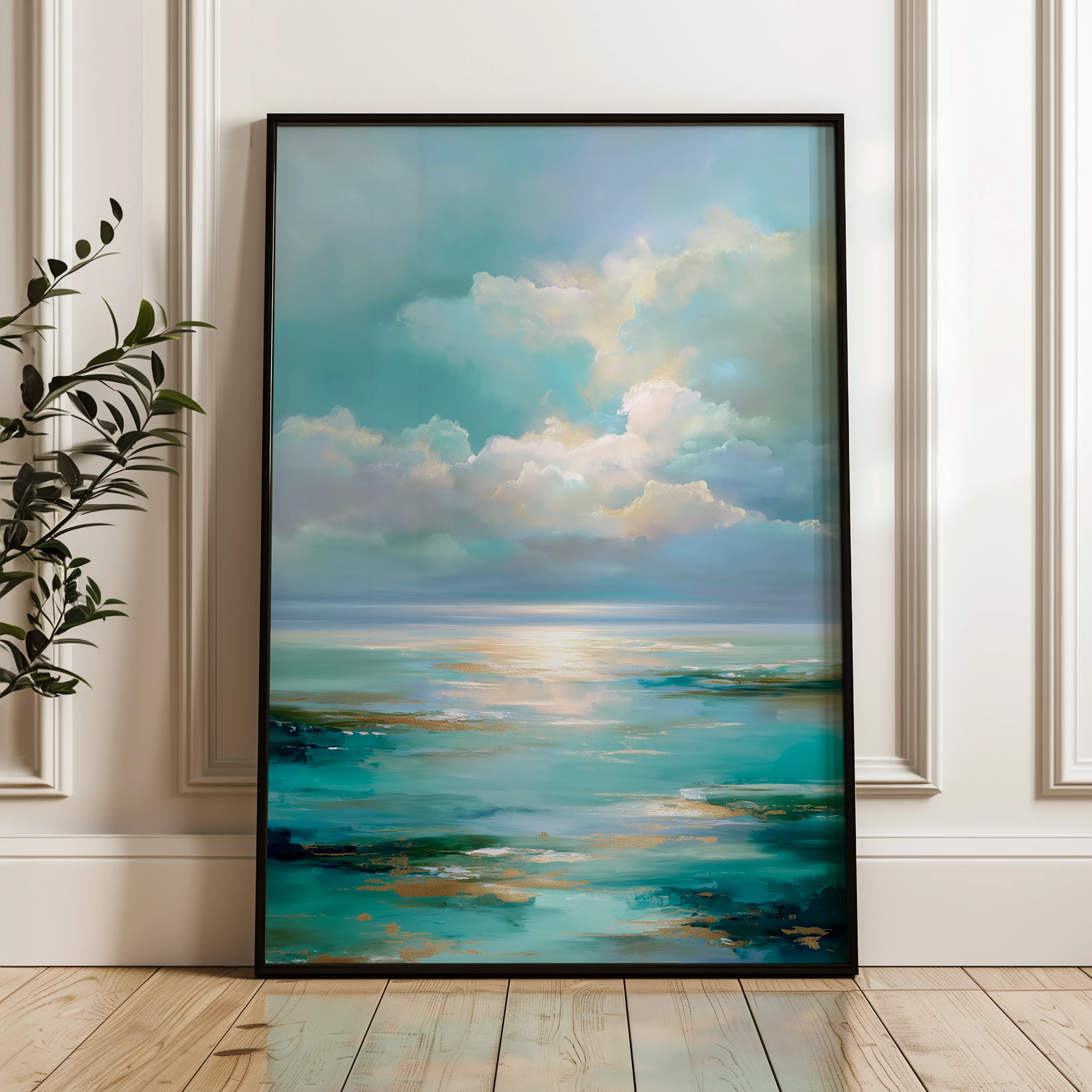 Abstract 1956 Canvas Art 18" x 24" / 45 x 60 cm / Black
