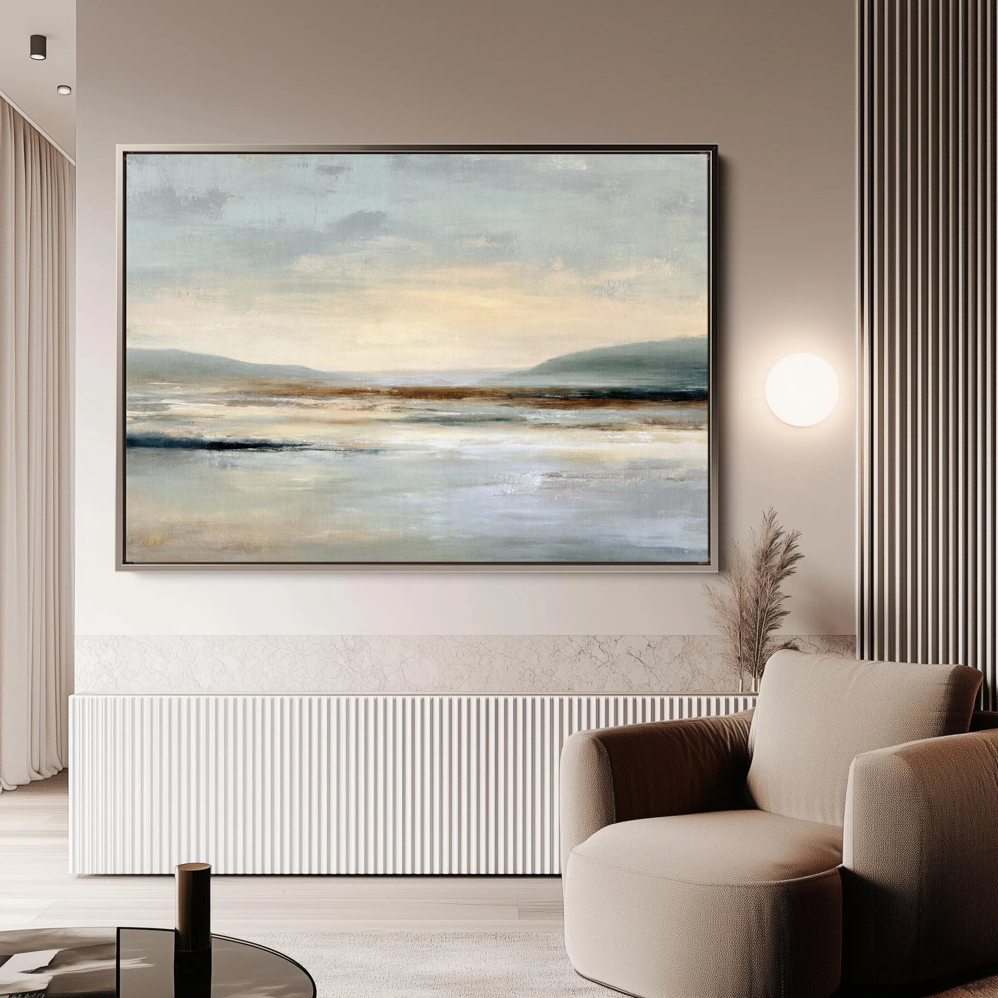 Abstract 1957 Canvas Art 18" x 24" / 45 x 60 cm / Black