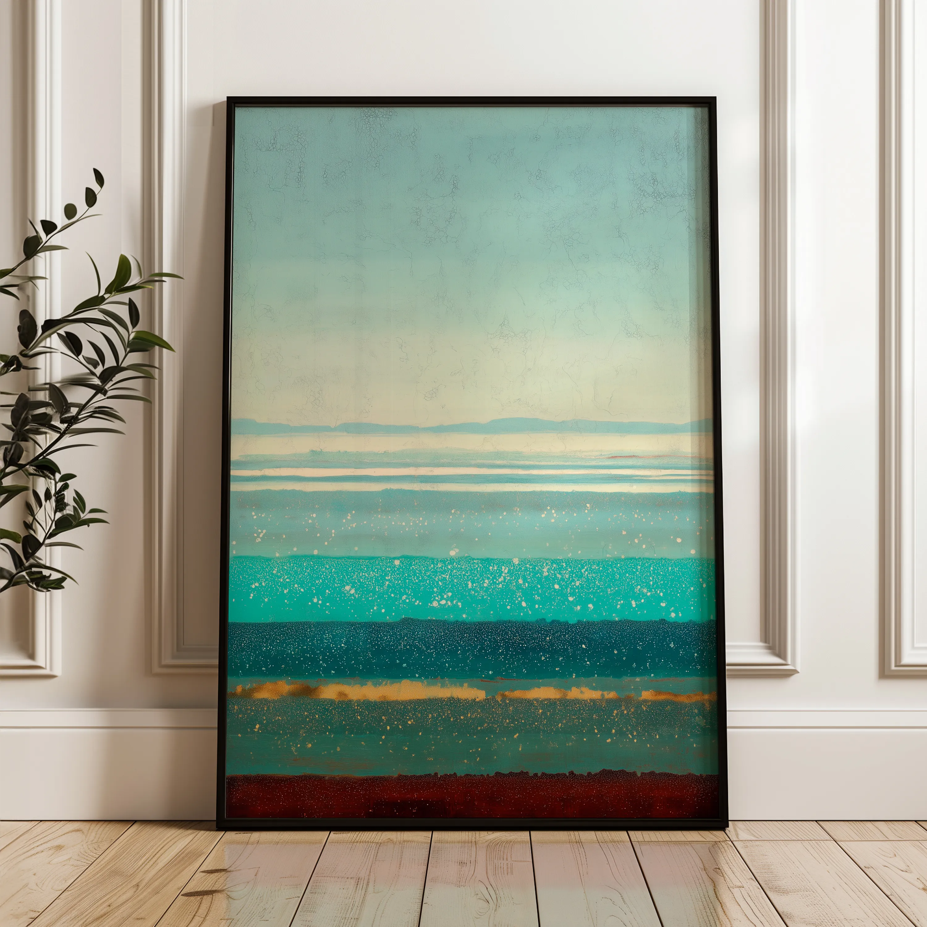 Abstract 1958 Canvas Art 18" x 24" / 45 x 60 cm / Black