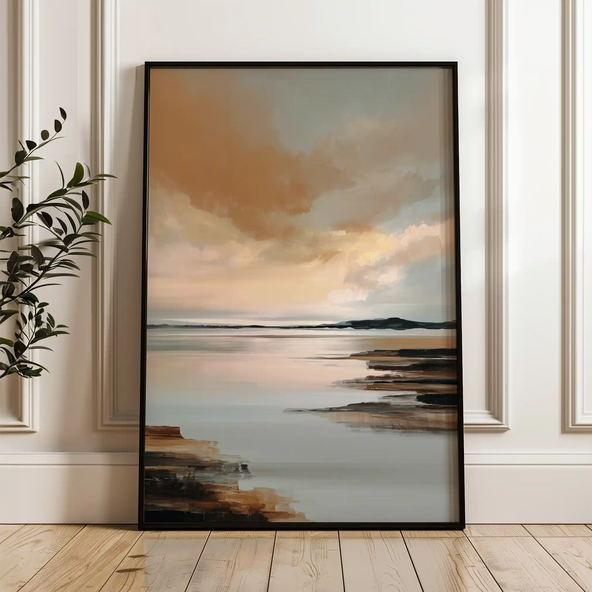 Abstract 1959 Canvas Art 18" x 24" / 45 x 60 cm / Black