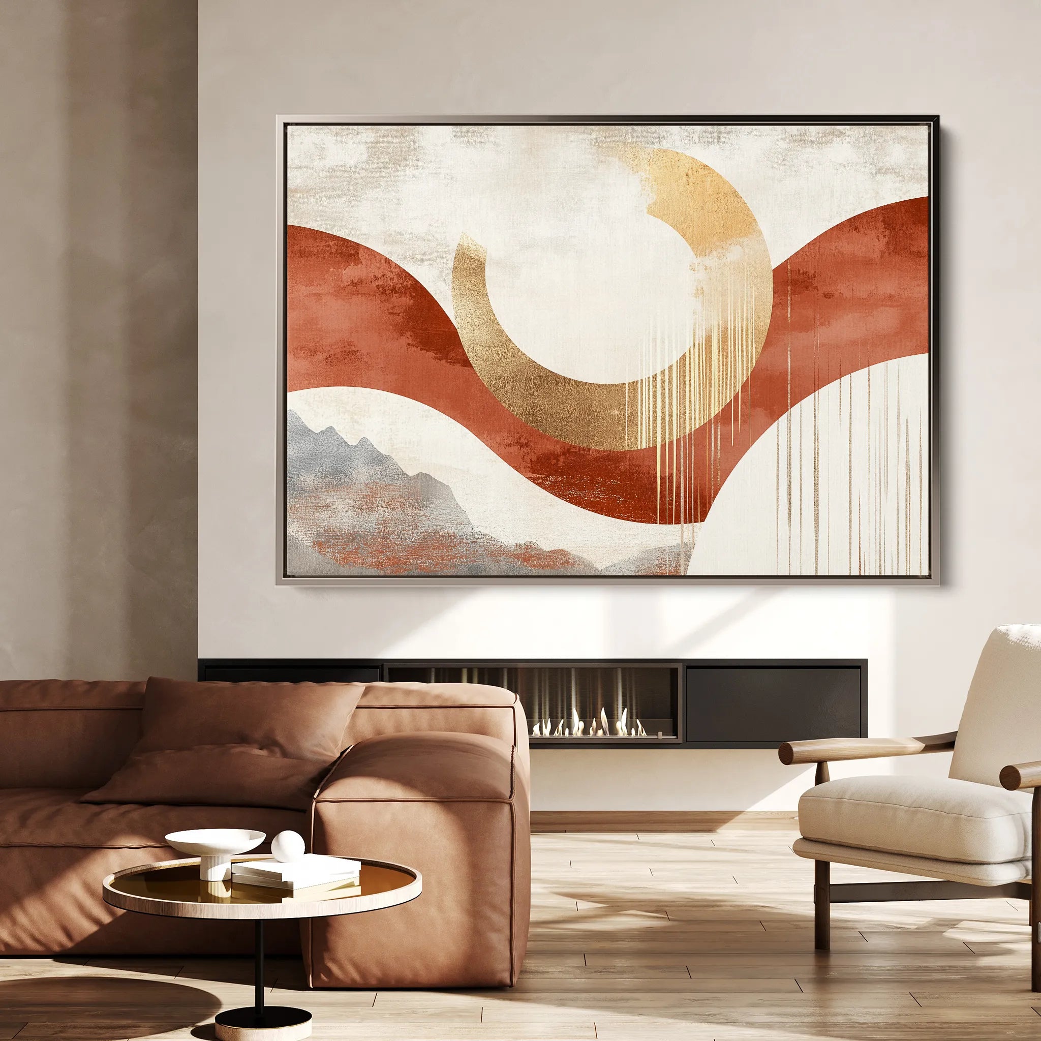 Boho 196 Canvas Art 18" x 24" / 45 x 60 cm / Black