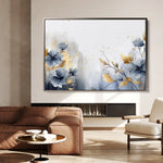 Floral 196 Canvas Art 60 x 40 cm / Black