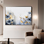 Floral 196 Canvas Art 60 x 40 cm / Black