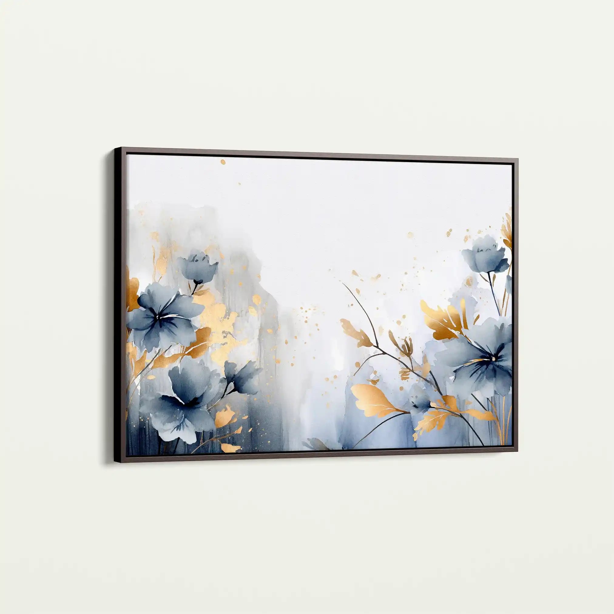 Floral 196 Canvas Art 60 x 40 cm / Black
