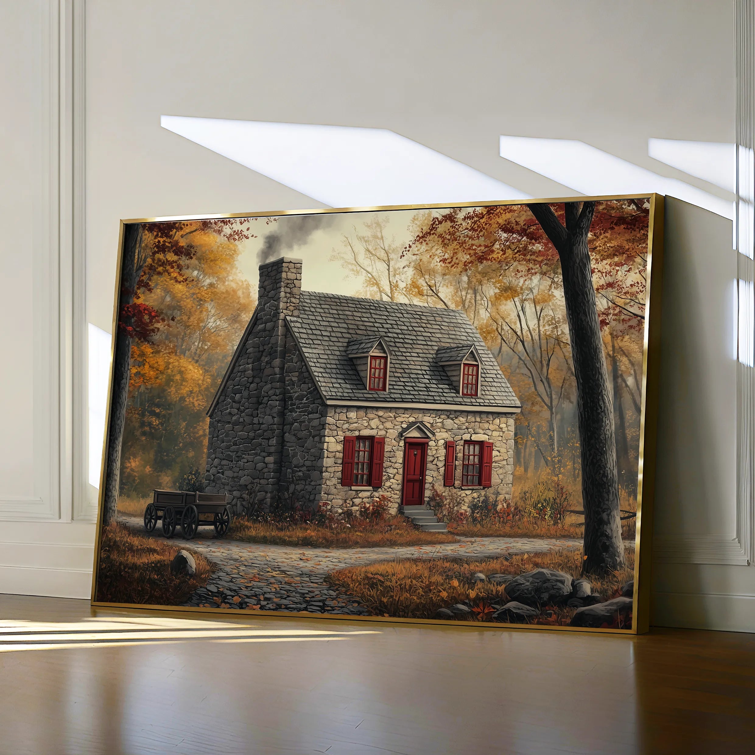 Landscape 196 Canvas Art 18" x 24" / 45 x 60 cm / Black