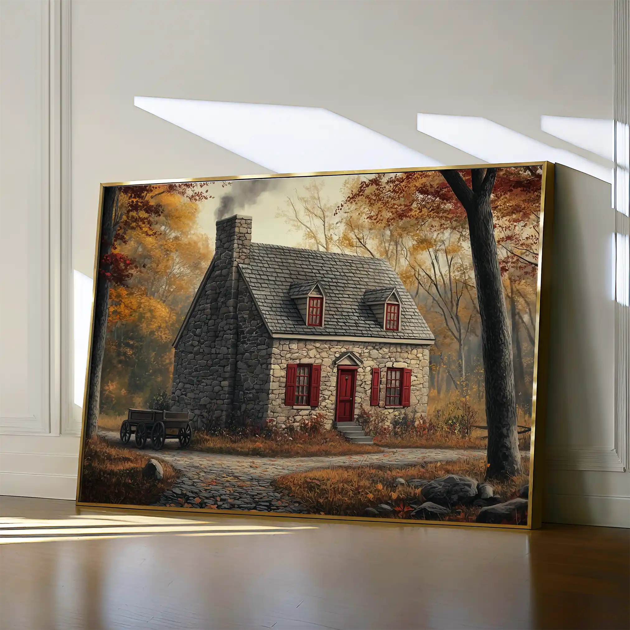 Landscape 196 Canvas Art 60 x 40 cm / Black