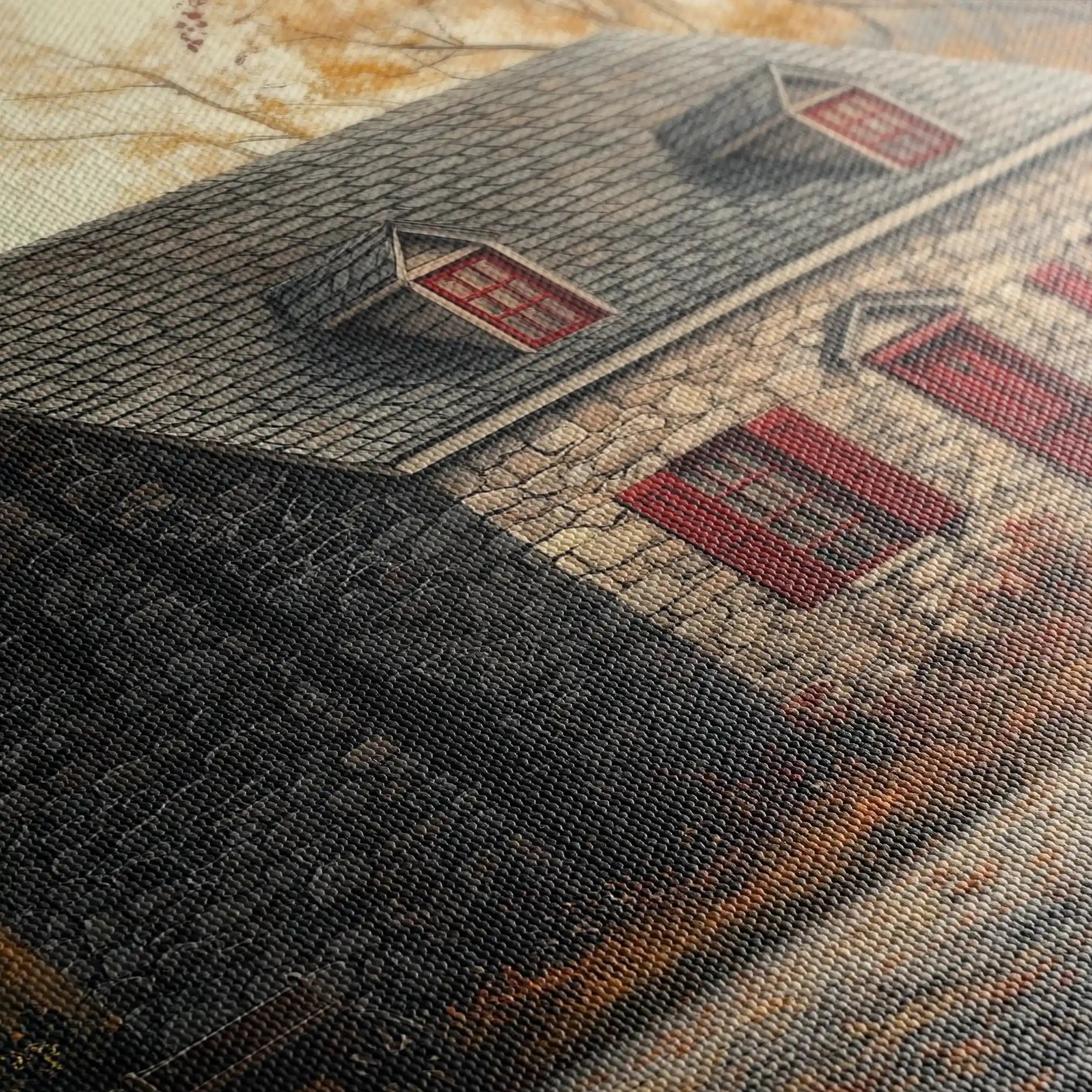 Landscape 196 Canvas Art 60 x 40 cm / Black