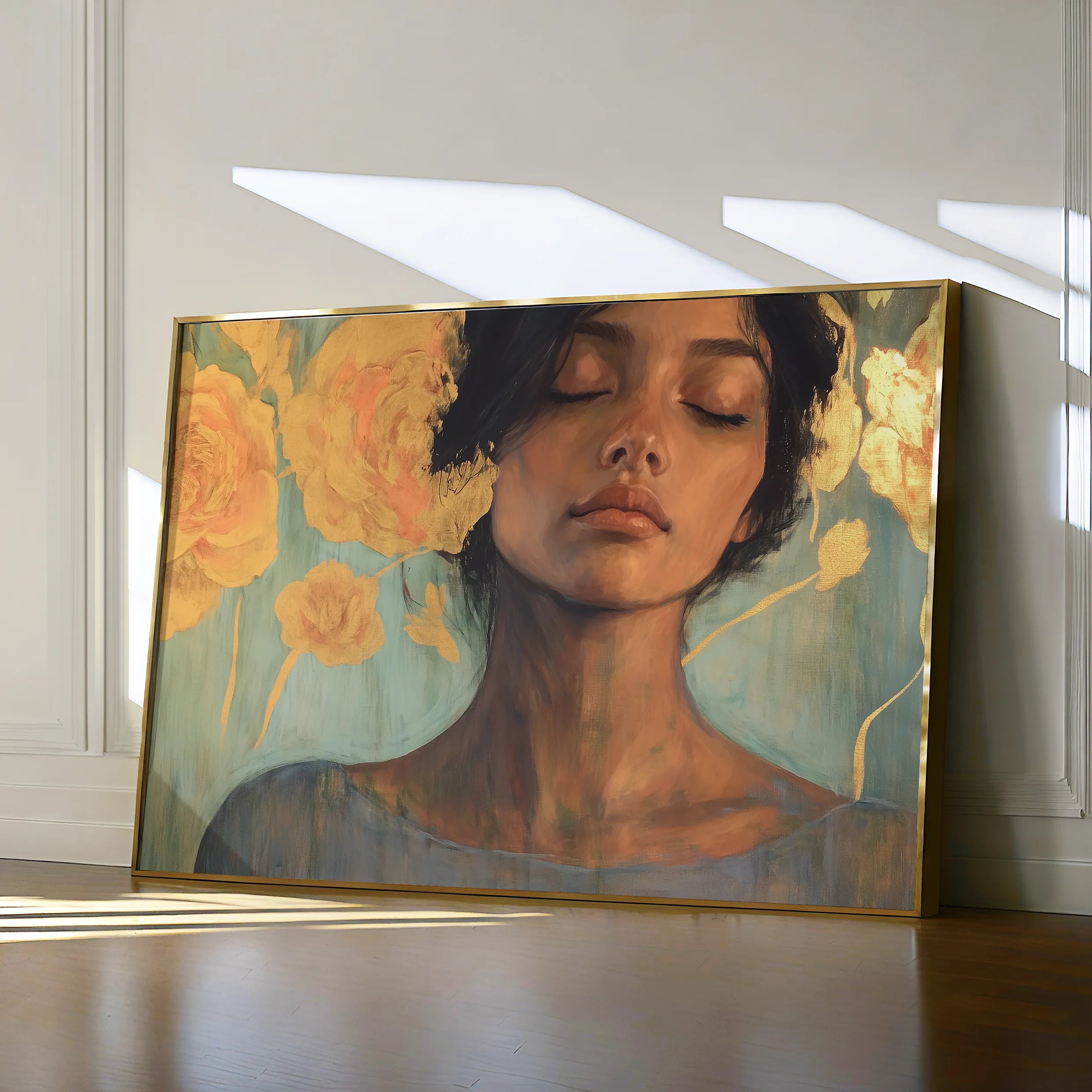 Portrait 196 Canvas Art 18" x 24" / 45 x 60 cm / Black