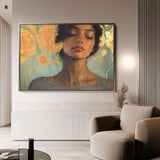 Portrait 196 Canvas Art 18" x 24" / 45 x 60 cm / Black