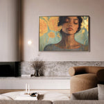 Portrait 196 Canvas Art 18" x 24" / 45 x 60 cm / Black