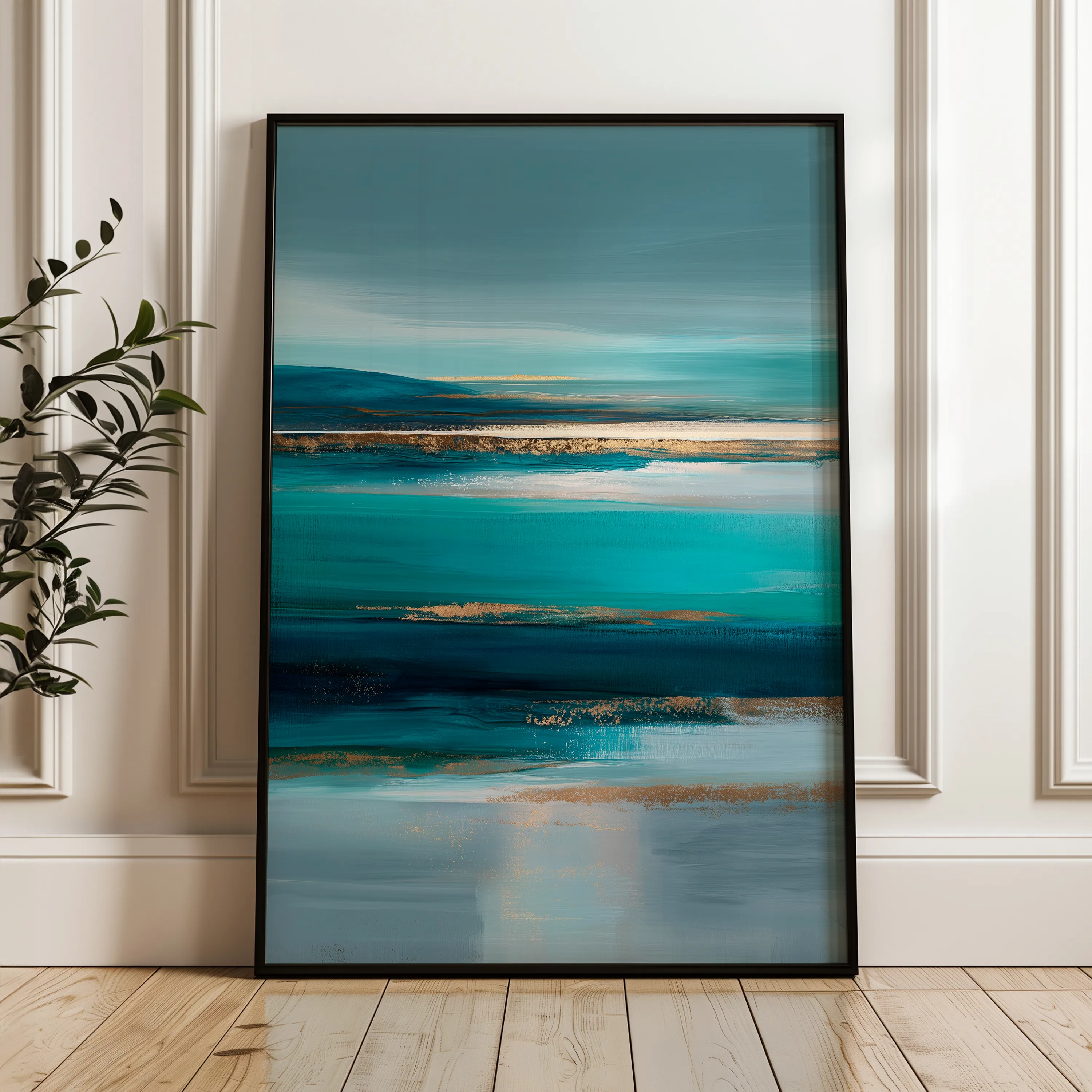 Abstract 1960 Canvas Art 18" x 24" / 45 x 60 cm / Black