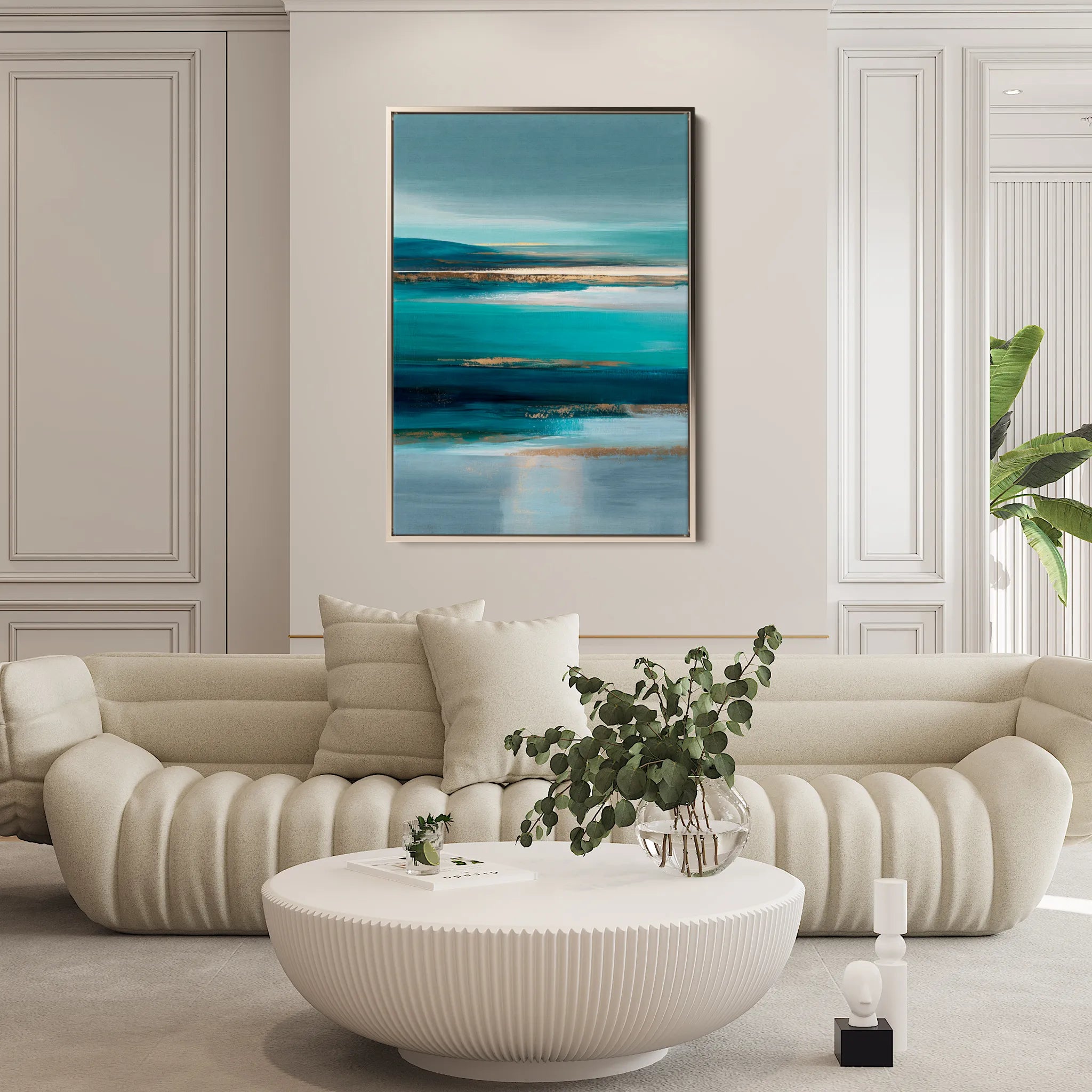 Abstract 1960 Canvas Art 18" x 24" / 45 x 60 cm / Black