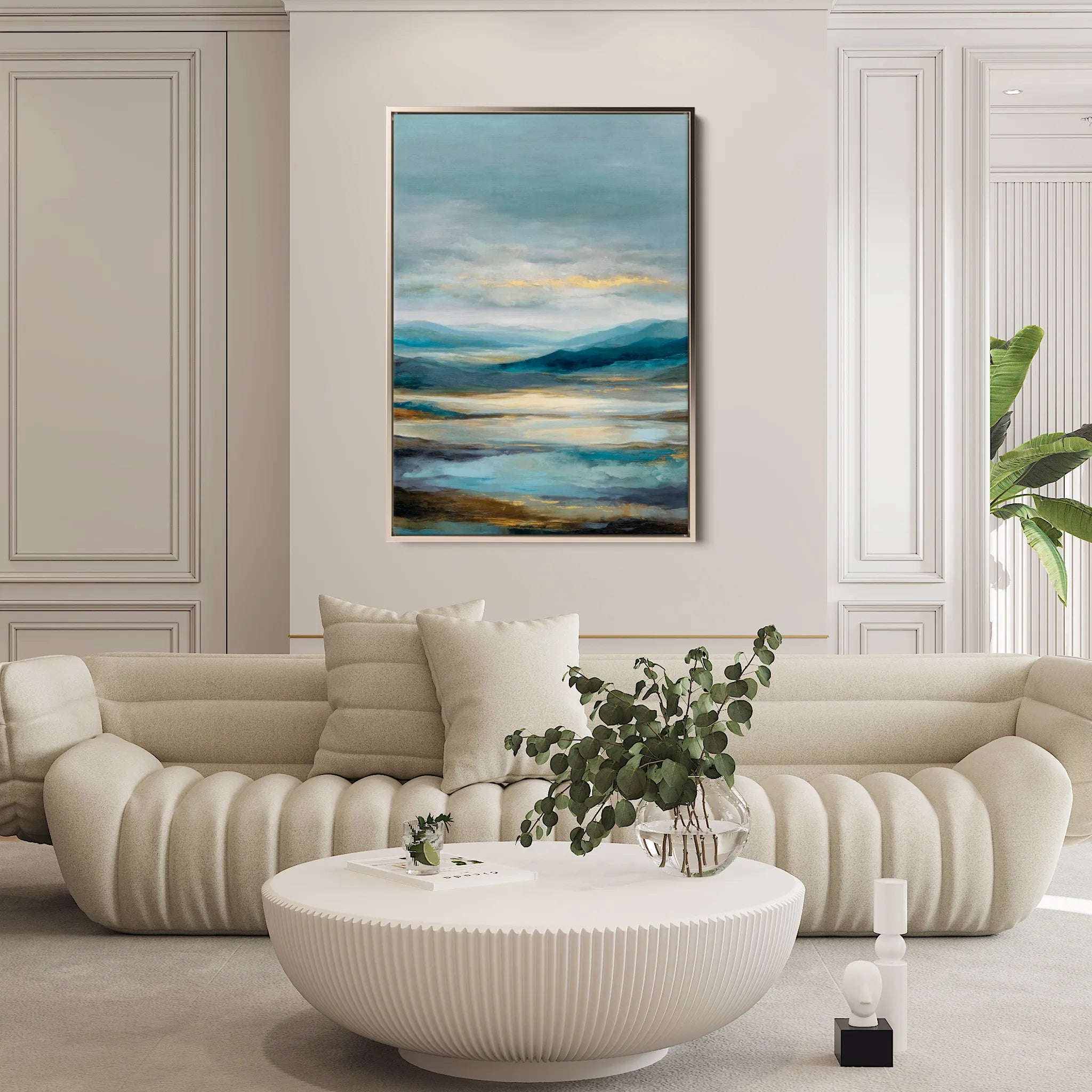 Abstract 1961 Canvas Art 18" x 24" / 45 x 60 cm / Black