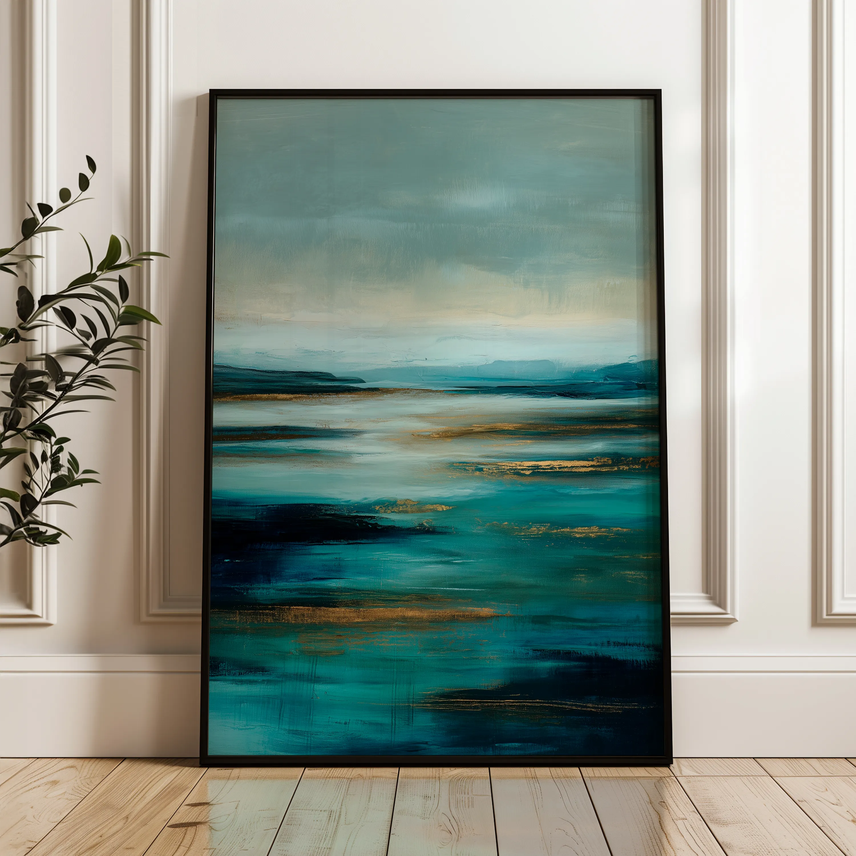Abstract 1962 Canvas Art 18" x 24" / 45 x 60 cm / Black