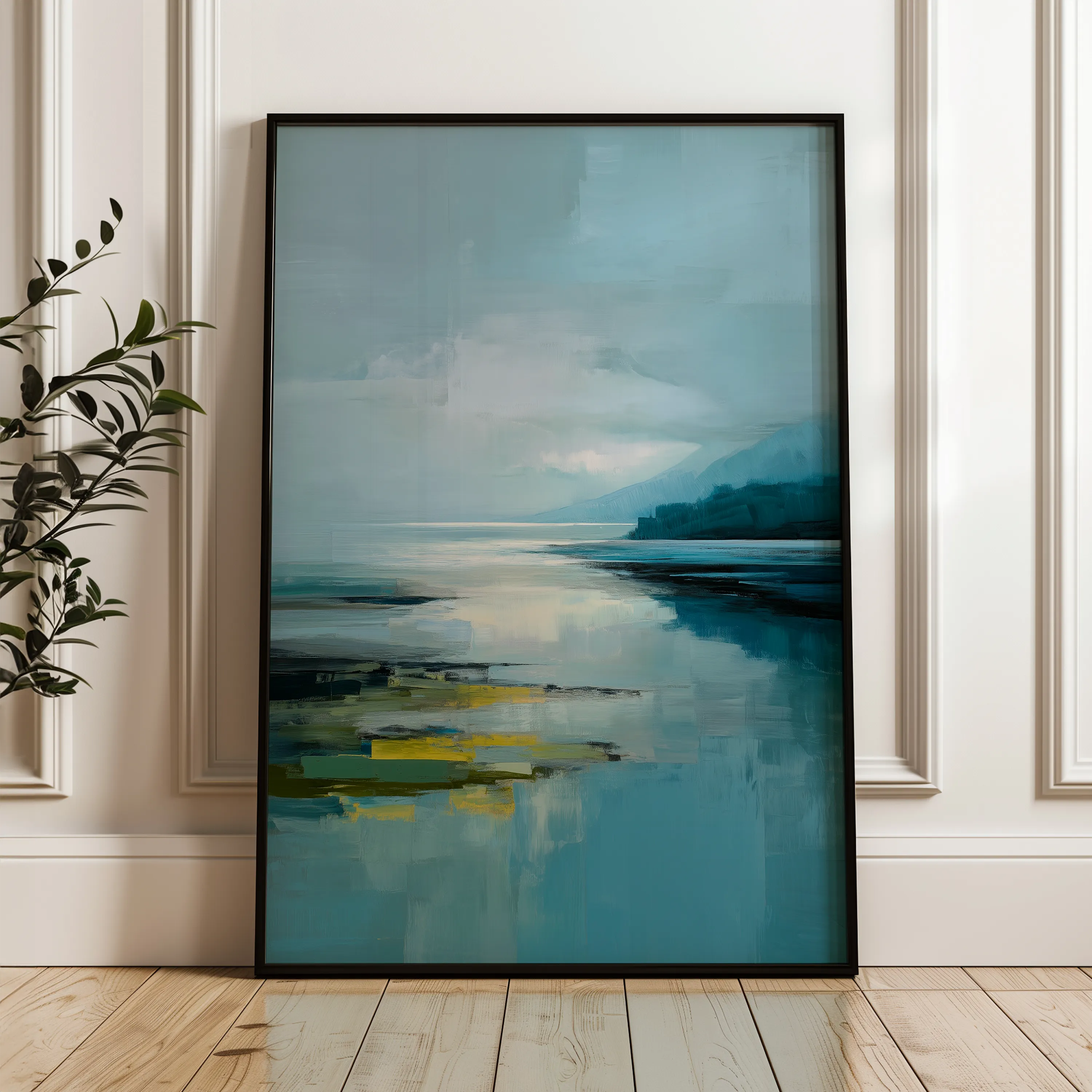 Abstract 1963 Canvas Art 18" x 24" / 45 x 60 cm / Black