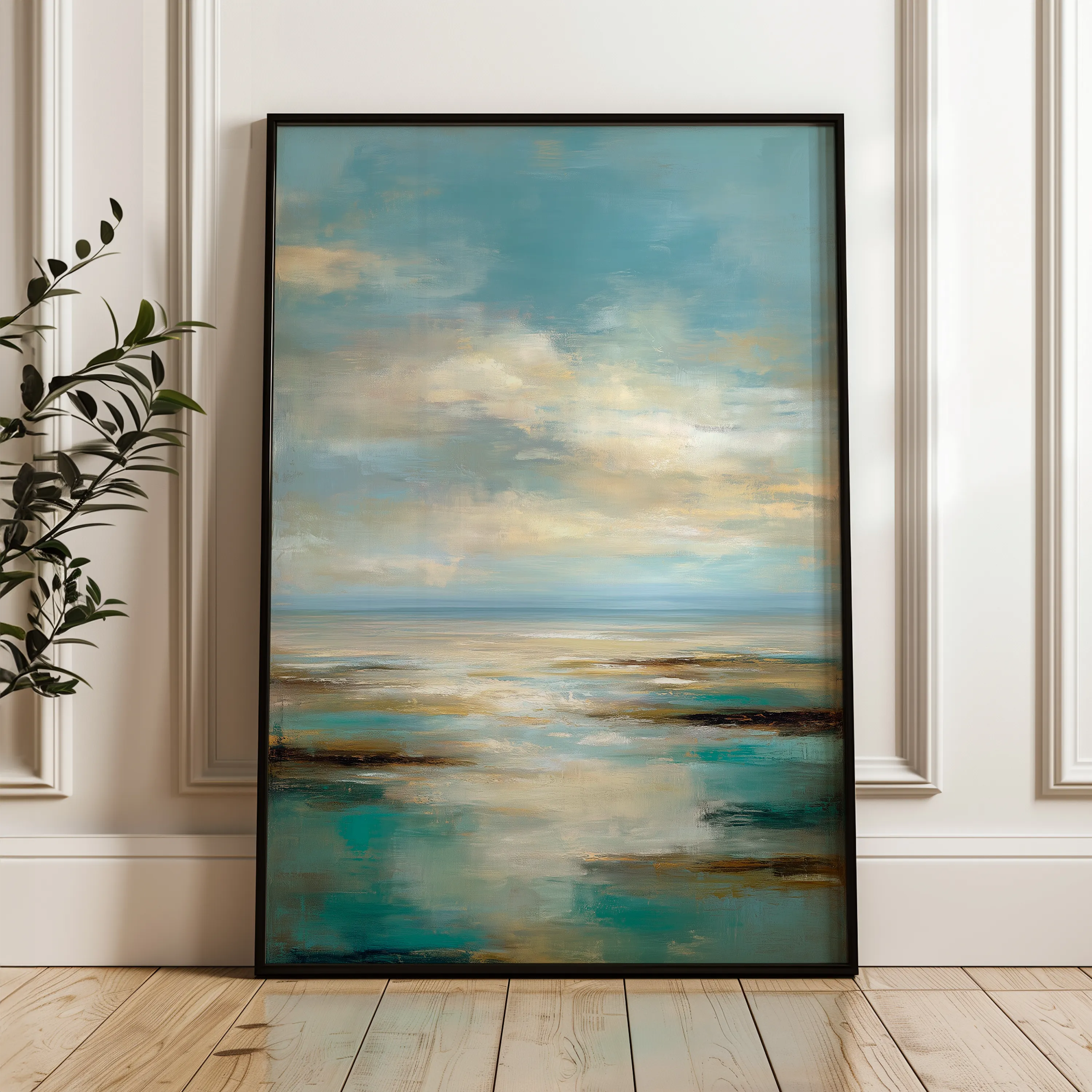 Abstract 1964 Canvas Art 18" x 24" / 45 x 60 cm / Black
