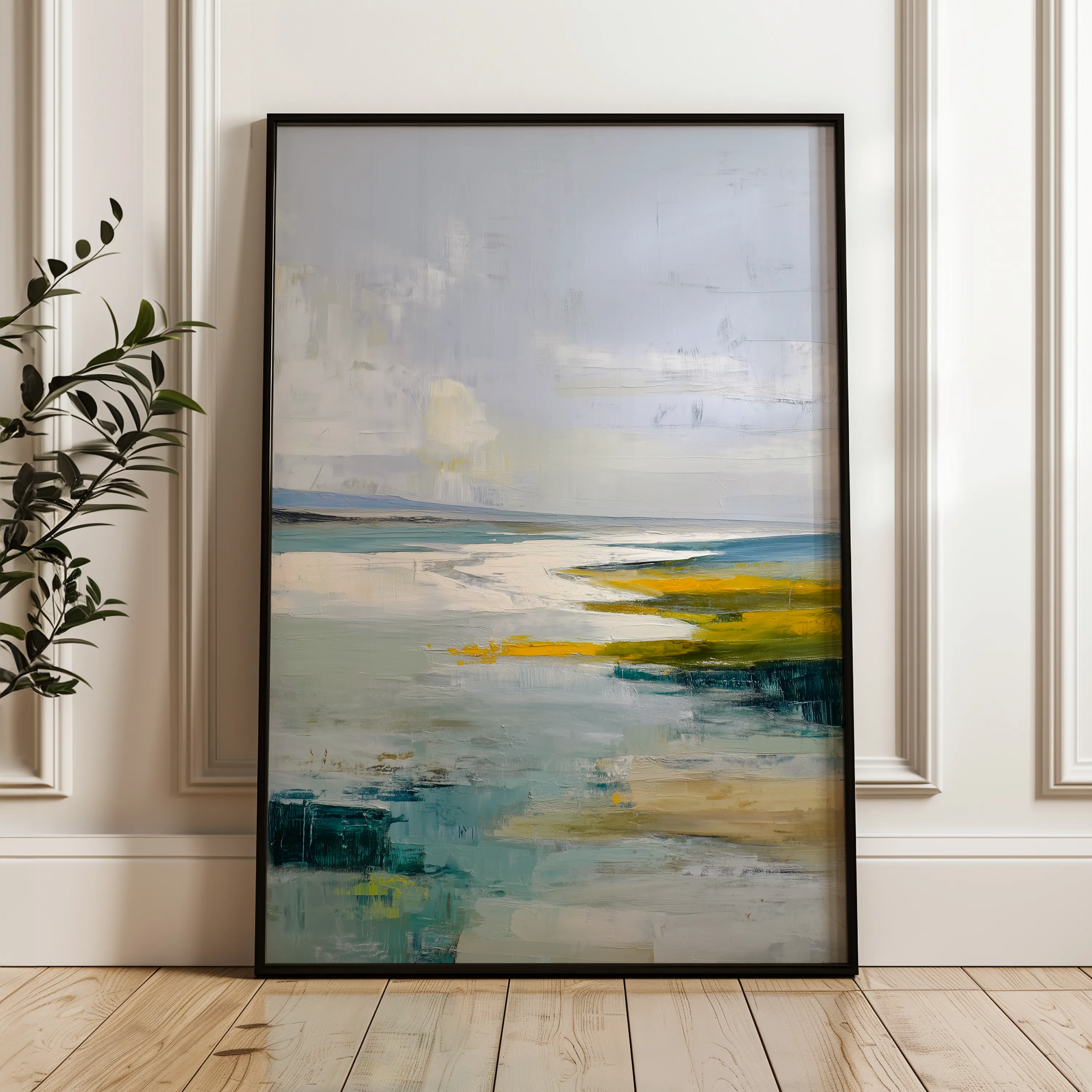 Abstract 1965 Canvas Art 18" x 24" / 45 x 60 cm / Black
