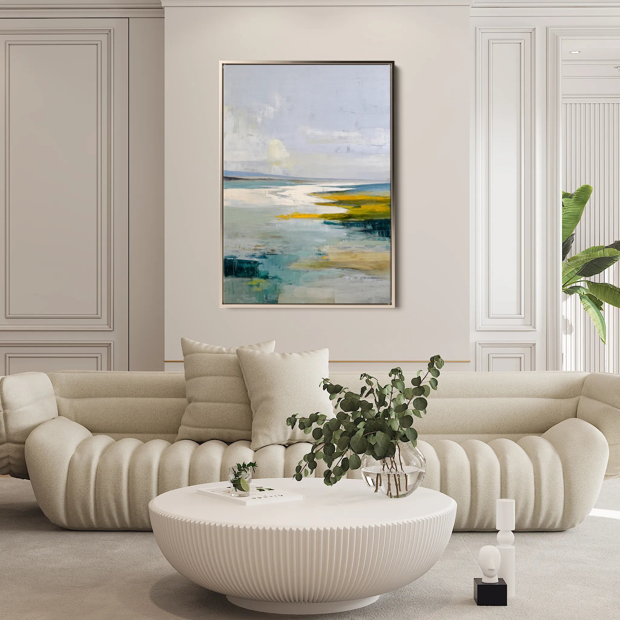 Abstract 1965 Canvas Art 18" x 24" / 45 x 60 cm / Black