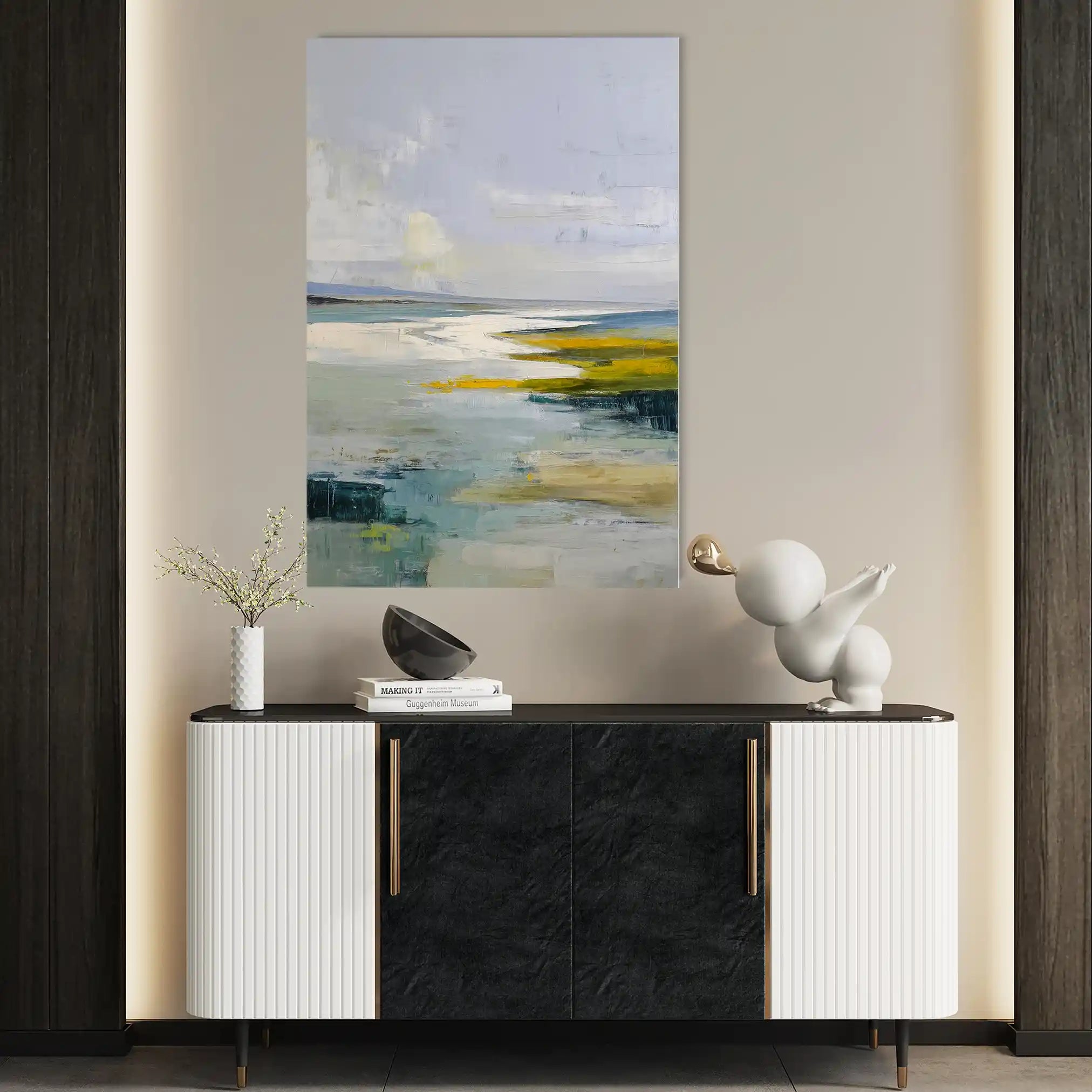 Abstract 1965 Canvas Art 60 x 40 cm / Black