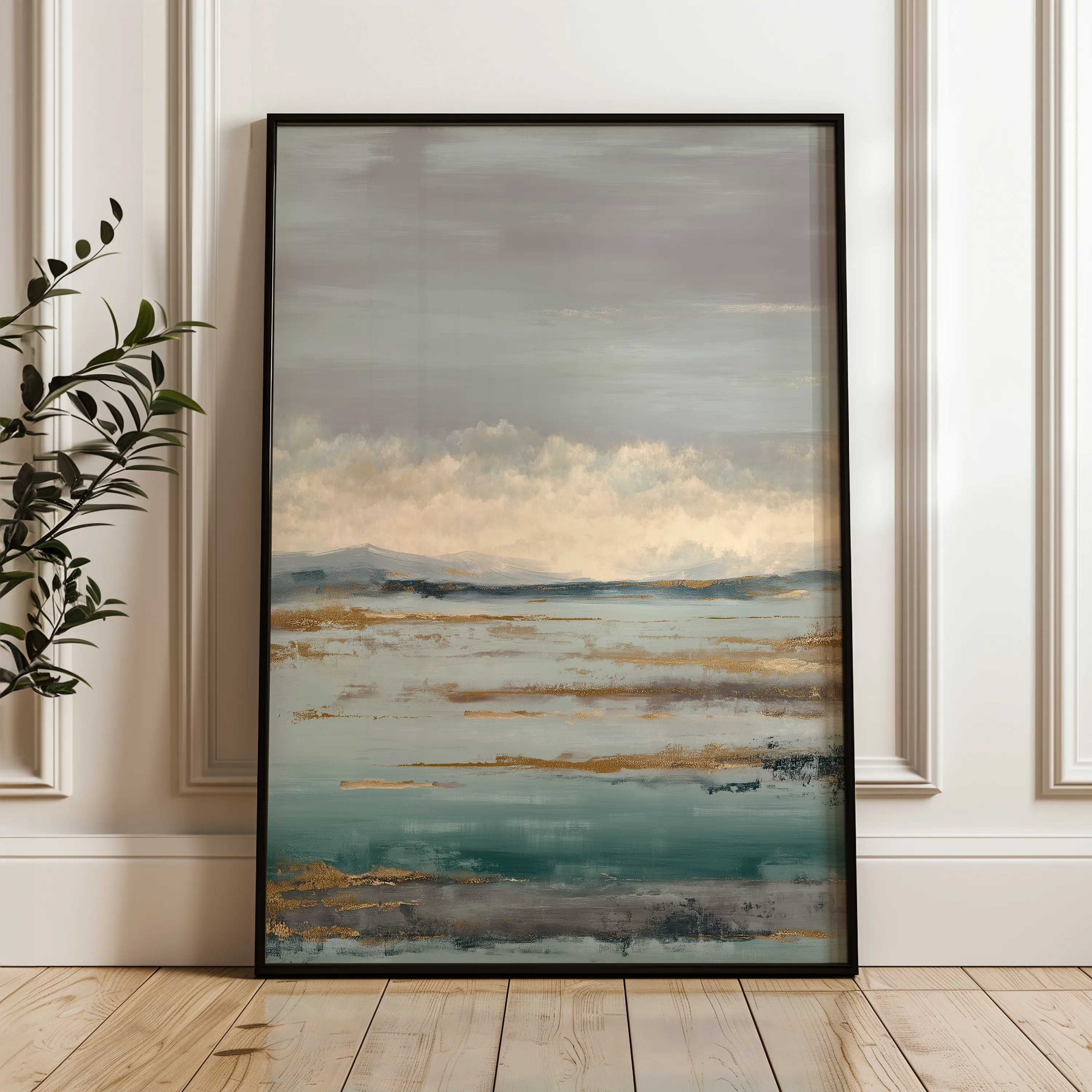 Abstract 1966 Canvas Art 18" x 24" / 45 x 60 cm / Black