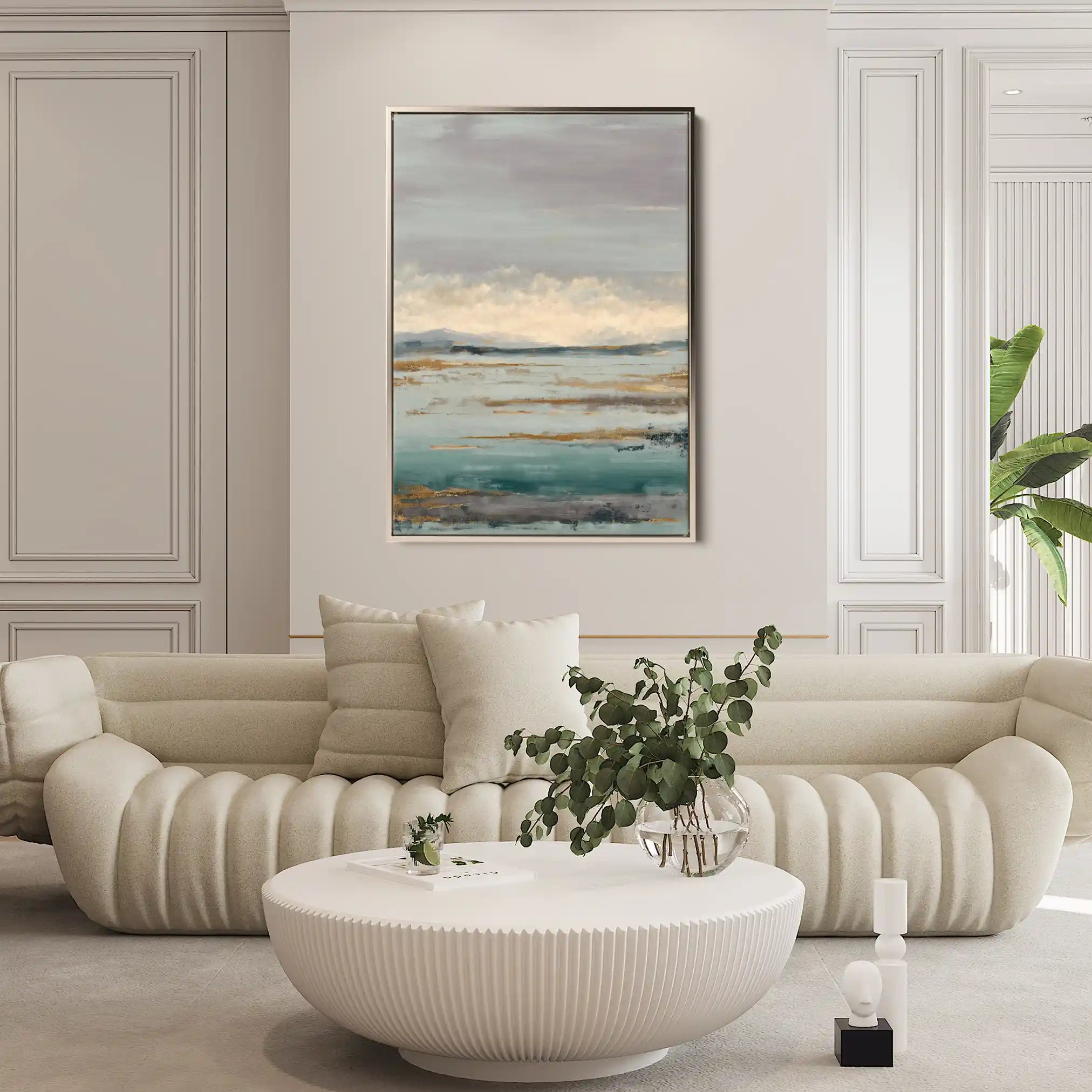 Abstract 1966 Canvas Art 18" x 24" / 45 x 60 cm / Black