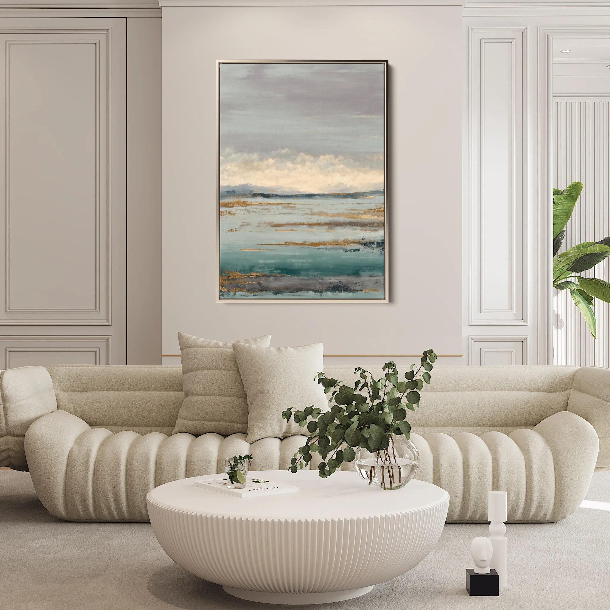 Abstract 1966 Canvas Art 18" x 24" / 45 x 60 cm / Black