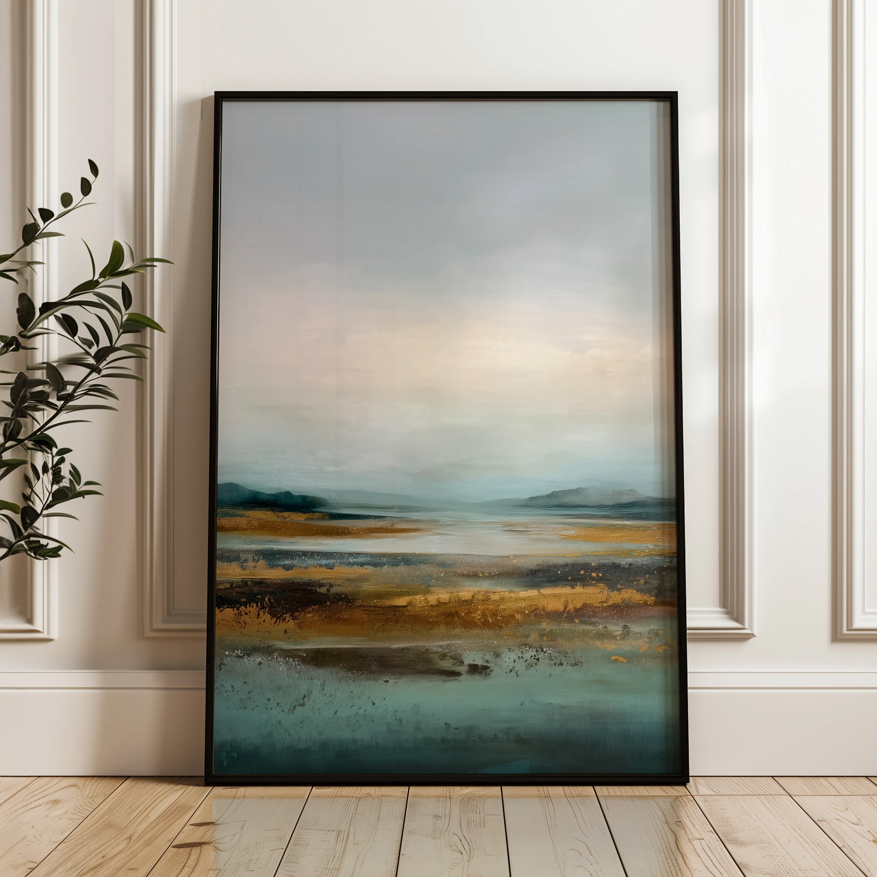 Abstract 1967 Canvas Art 18" x 24" / 45 x 60 cm / Black