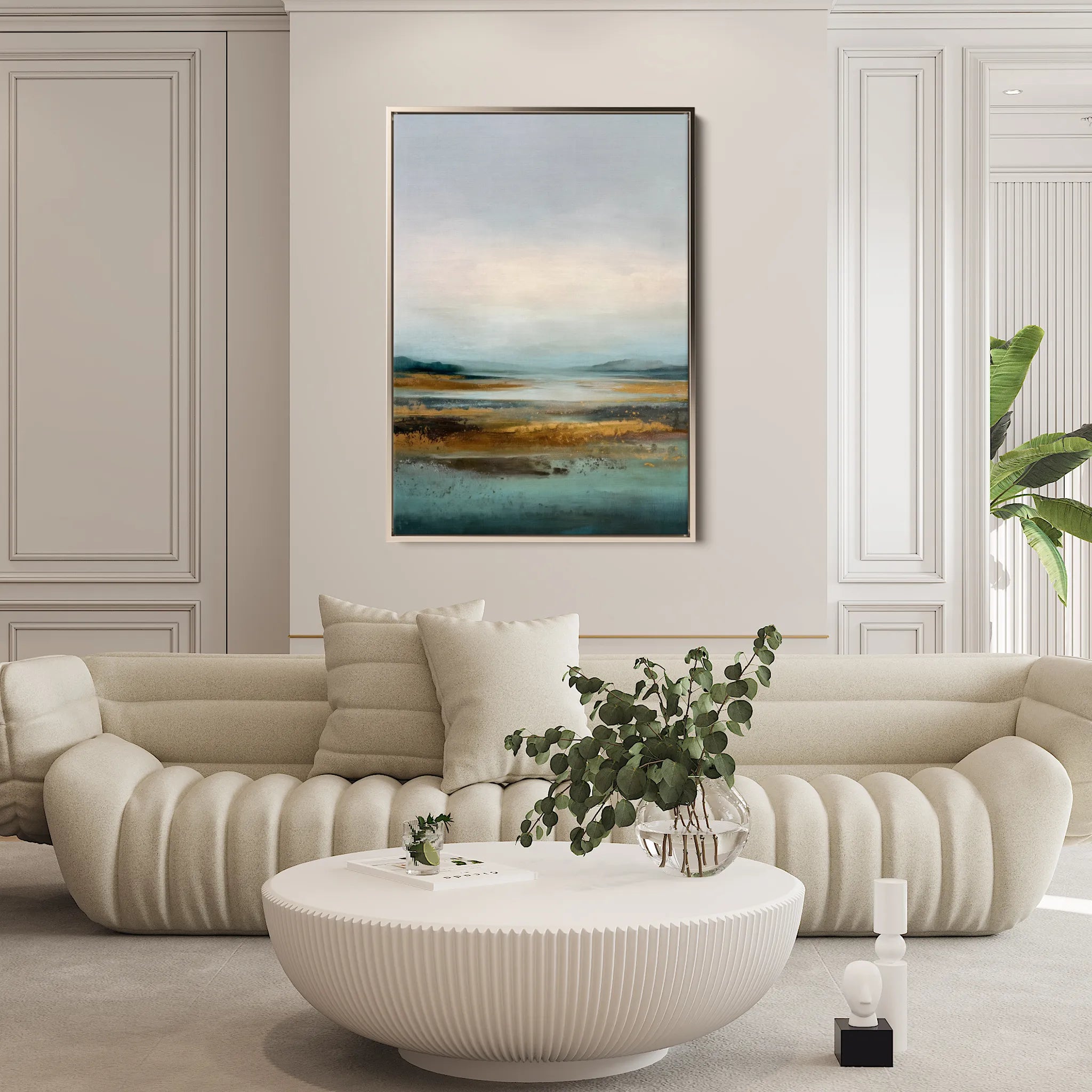 Abstract 1967 Canvas Art 18" x 24" / 45 x 60 cm / Black