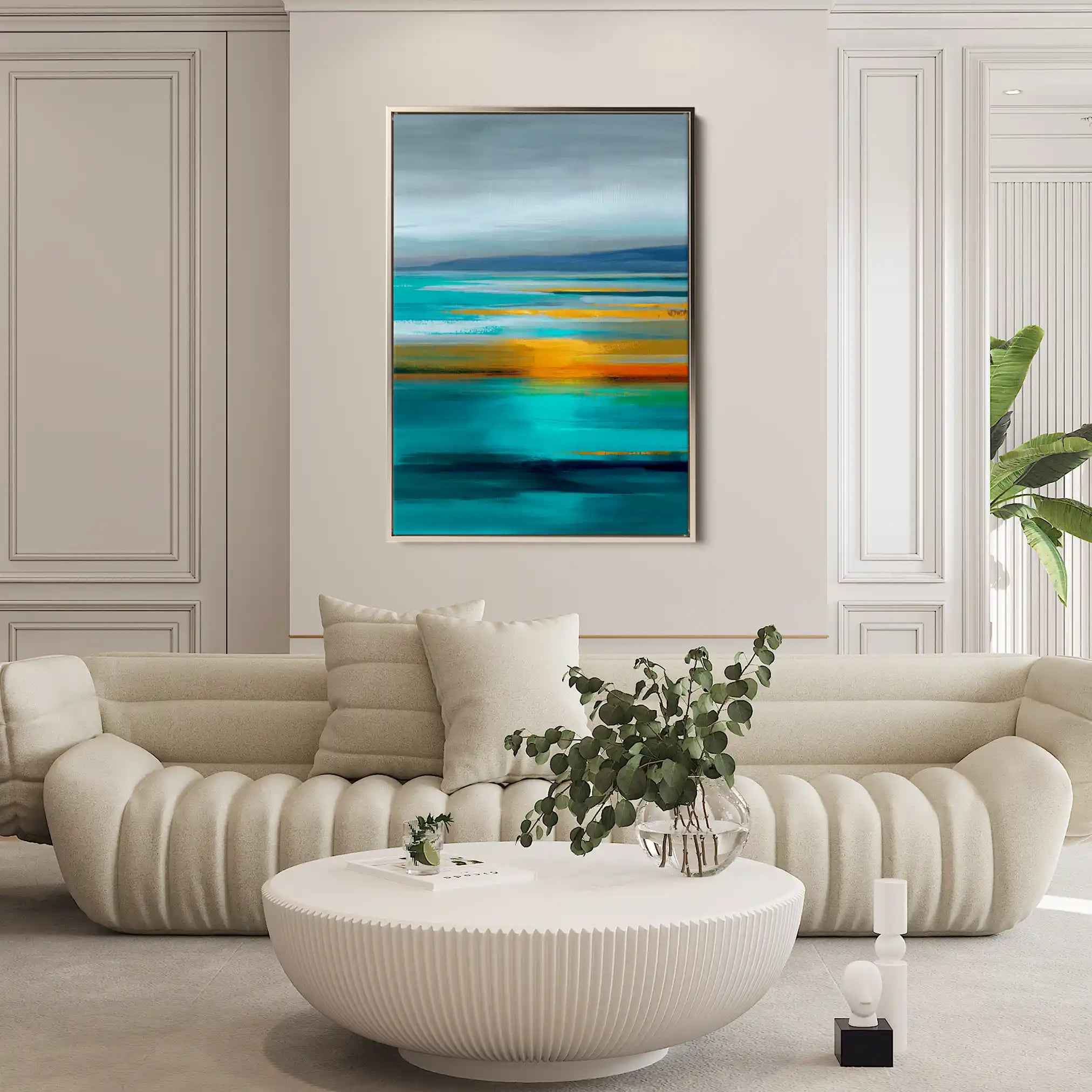 Abstract 1968 Canvas Art 60 x 40 cm / Black