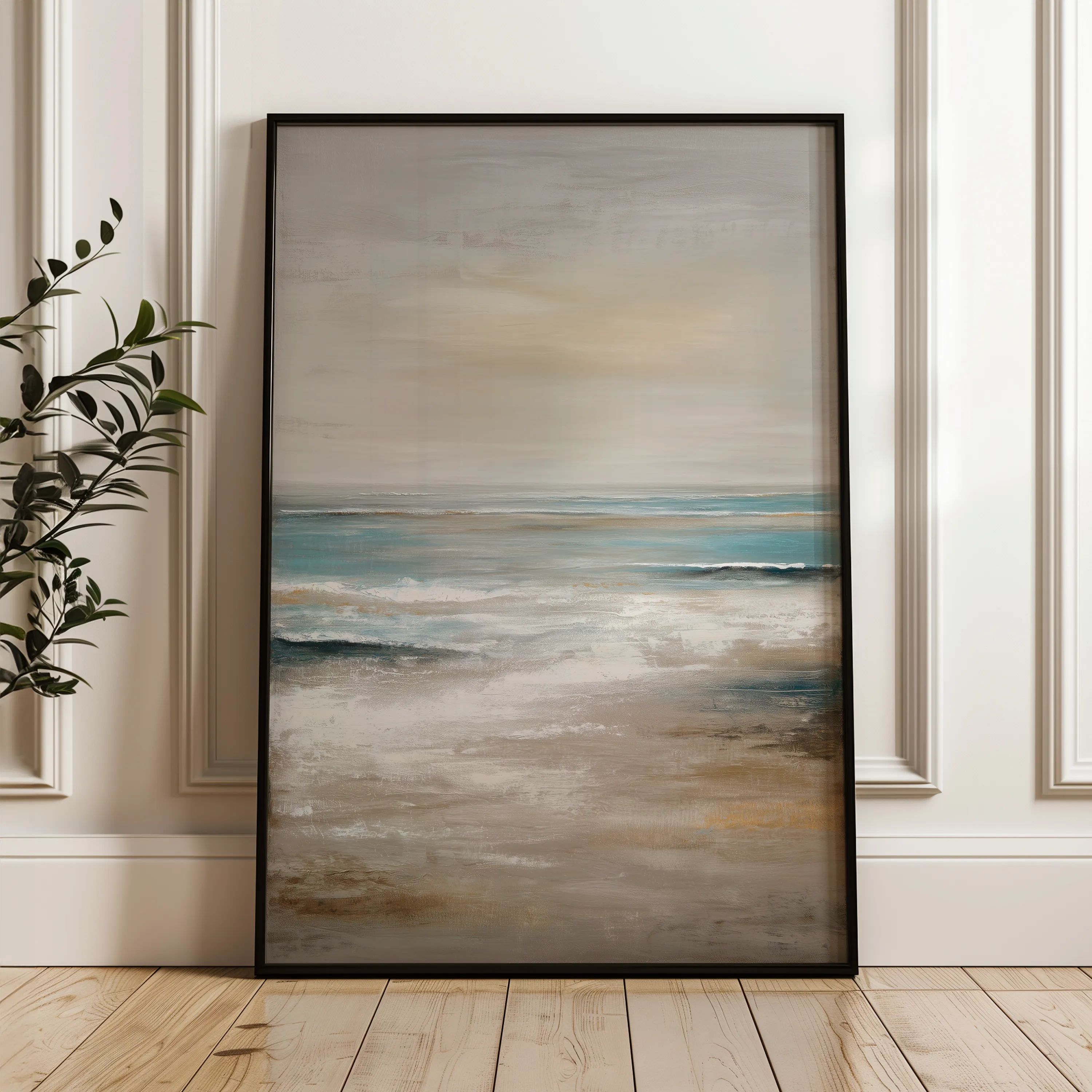 Abstract 1969 Canvas Art 18" x 24" / 45 x 60 cm / Black