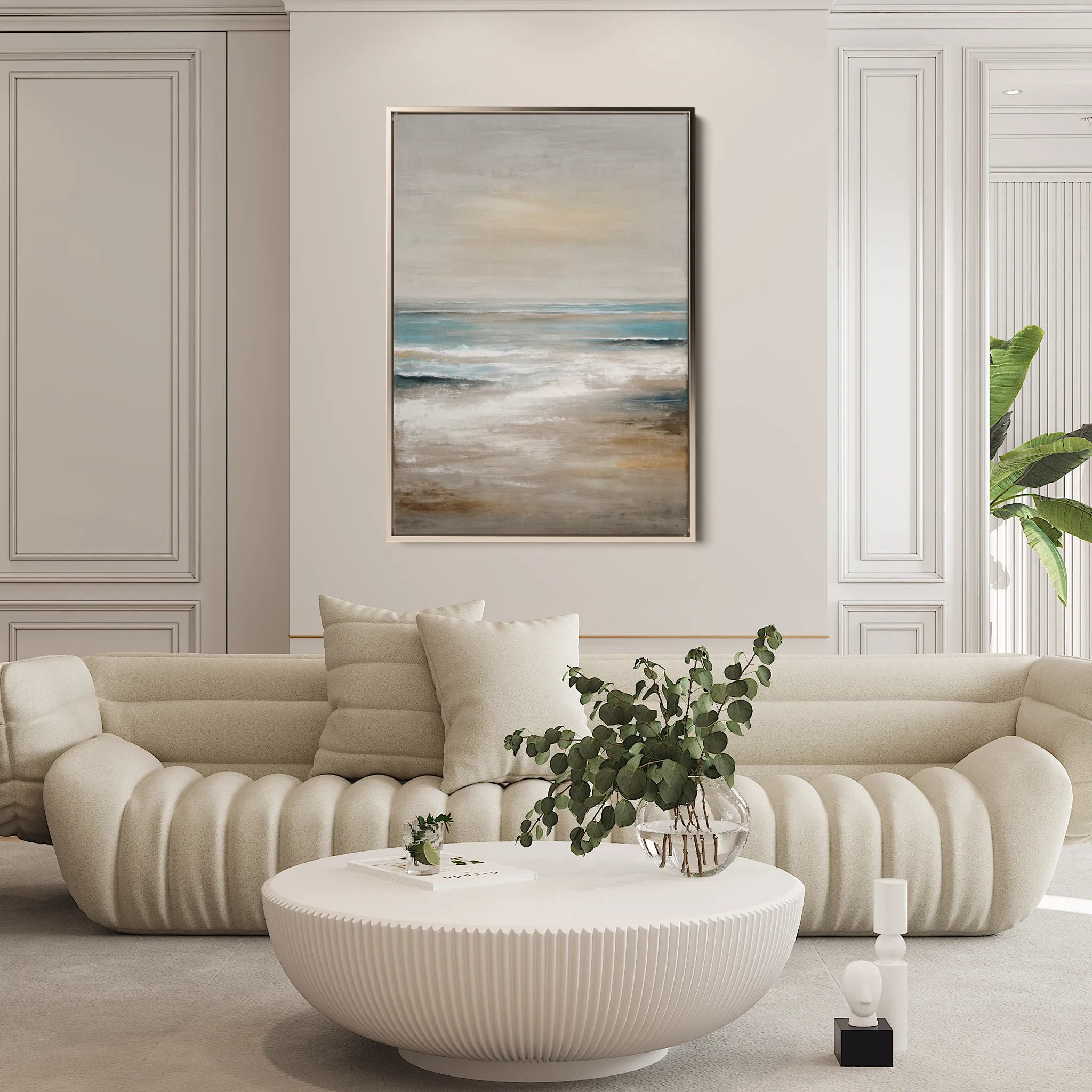 Abstract 1969 Canvas Art 18" x 24" / 45 x 60 cm / Black